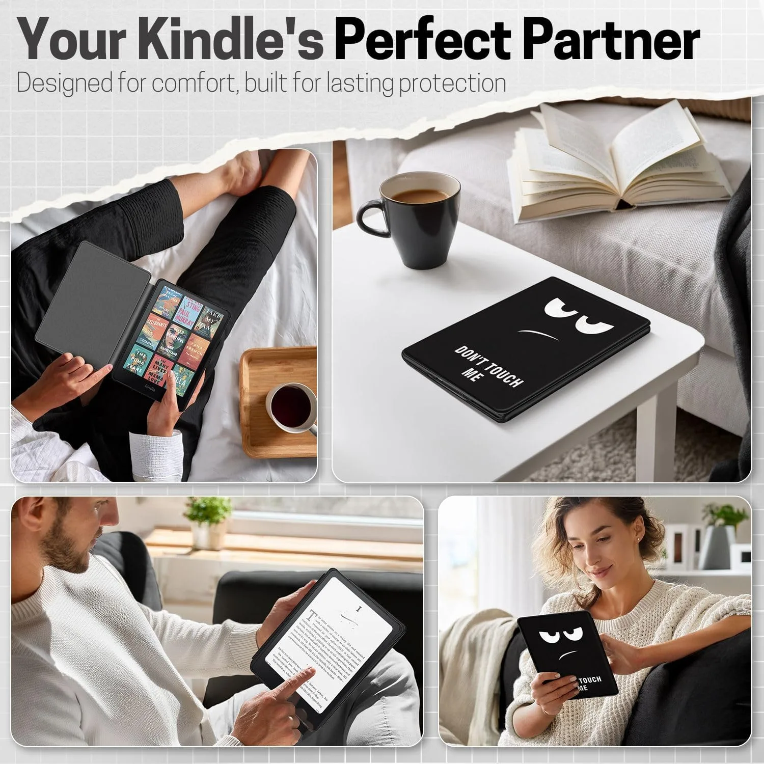 TNP Kindle Paperwhite 12th Gen Case, Colorsoft 7-Inch Cover, Don't Touch
