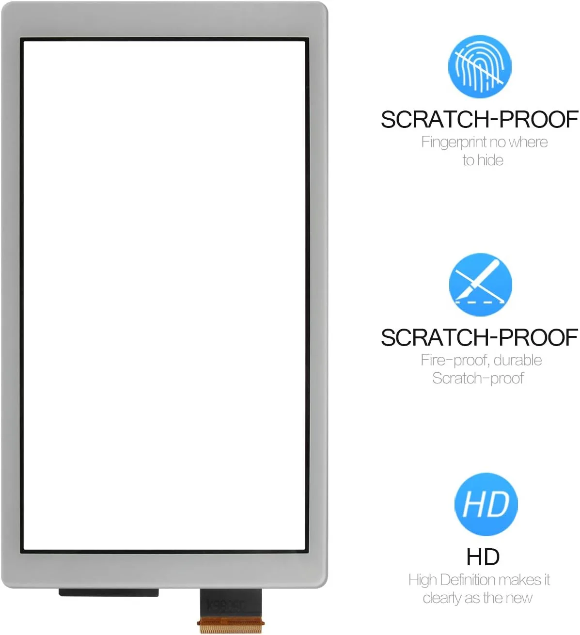 A-MIND Touch Screen Digitizer for Nintendo Switch Lite Only?Front Touch Panel Replacement Parts Repair Set + Tool Repair Kit + Screen Protector (Limited Gray)