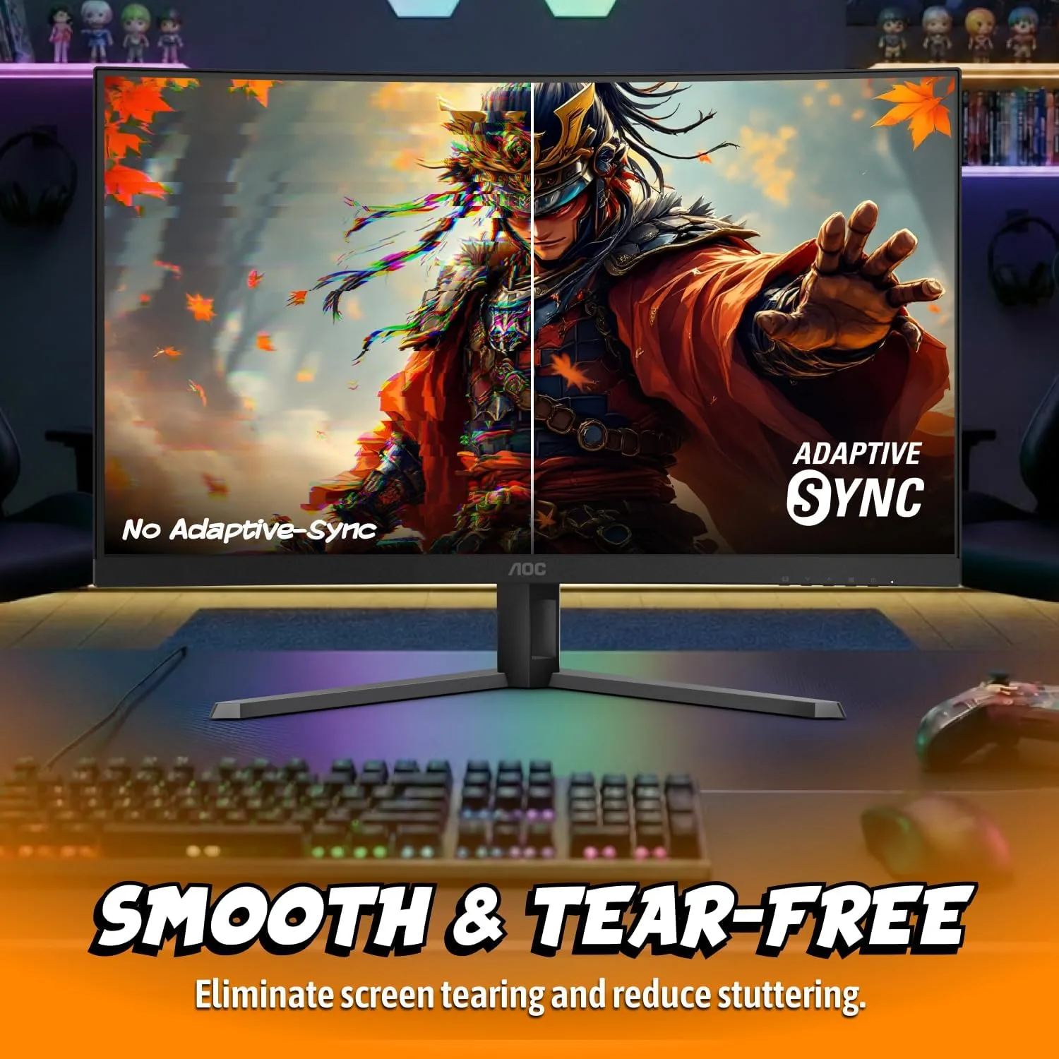 AOC 32 Inch Curved Gaming Monitor FHD 260Hz Overclocked VA 0.3ms, C32G42ZE