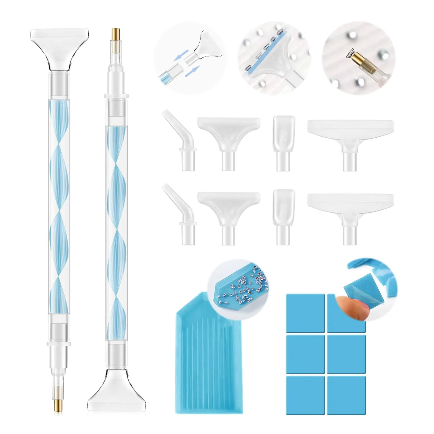 5.0 Pro Rhinestone Picker Tool Kit 16pcs, Bedazzling Pen | Diamond Art Tool