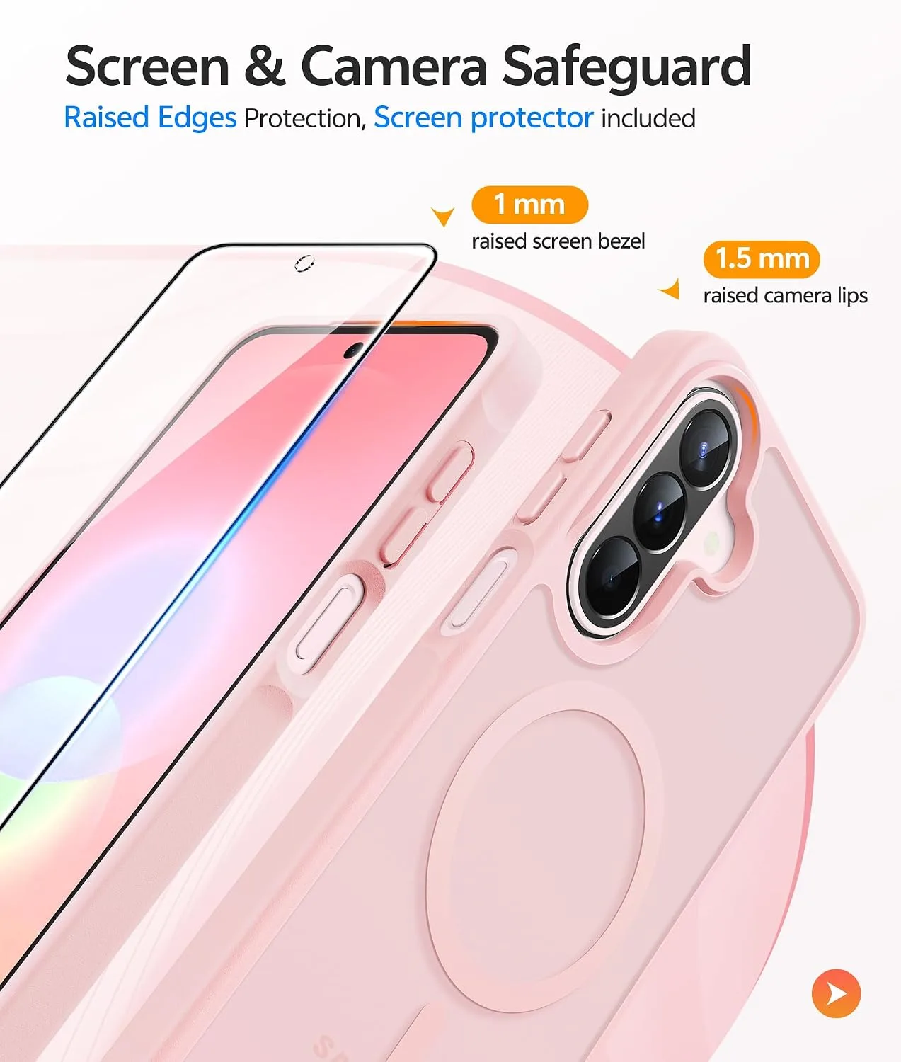 FNTCASE for Samsung Galaxy A27 5G Phone Case, Fit for Magsafe, Light Pink