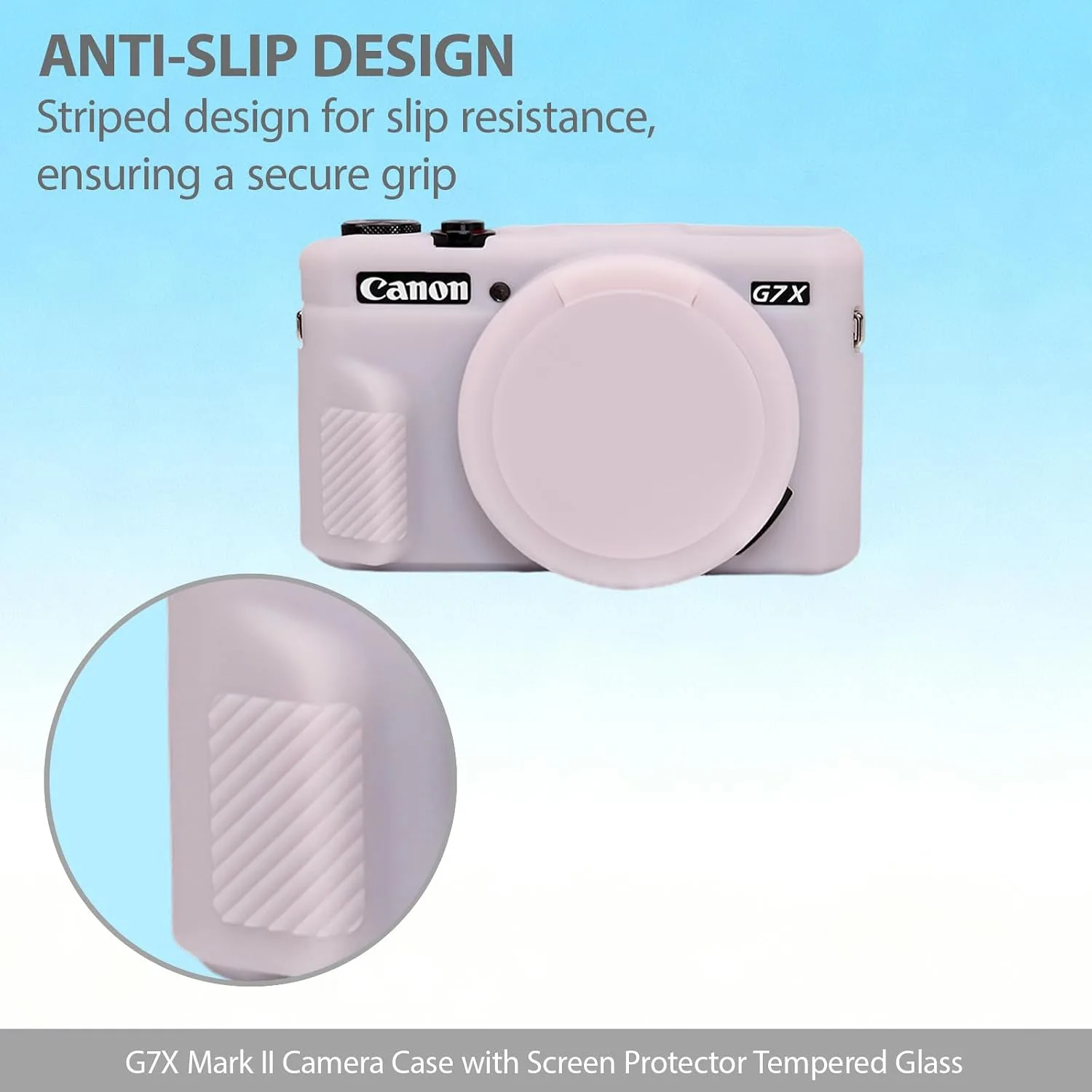 Camera Case for Canon G7X Mark II / G7X II - Jelly Pink