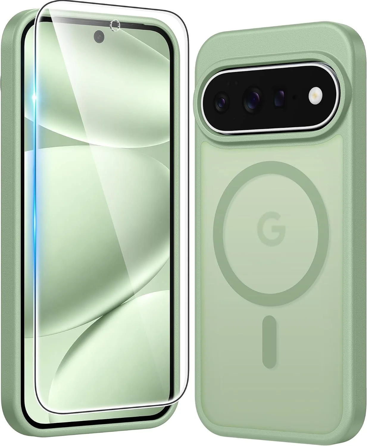 Carcasa Fntcase para Google Pixel 11 Pro compatible con Magsafe Verde Oliva