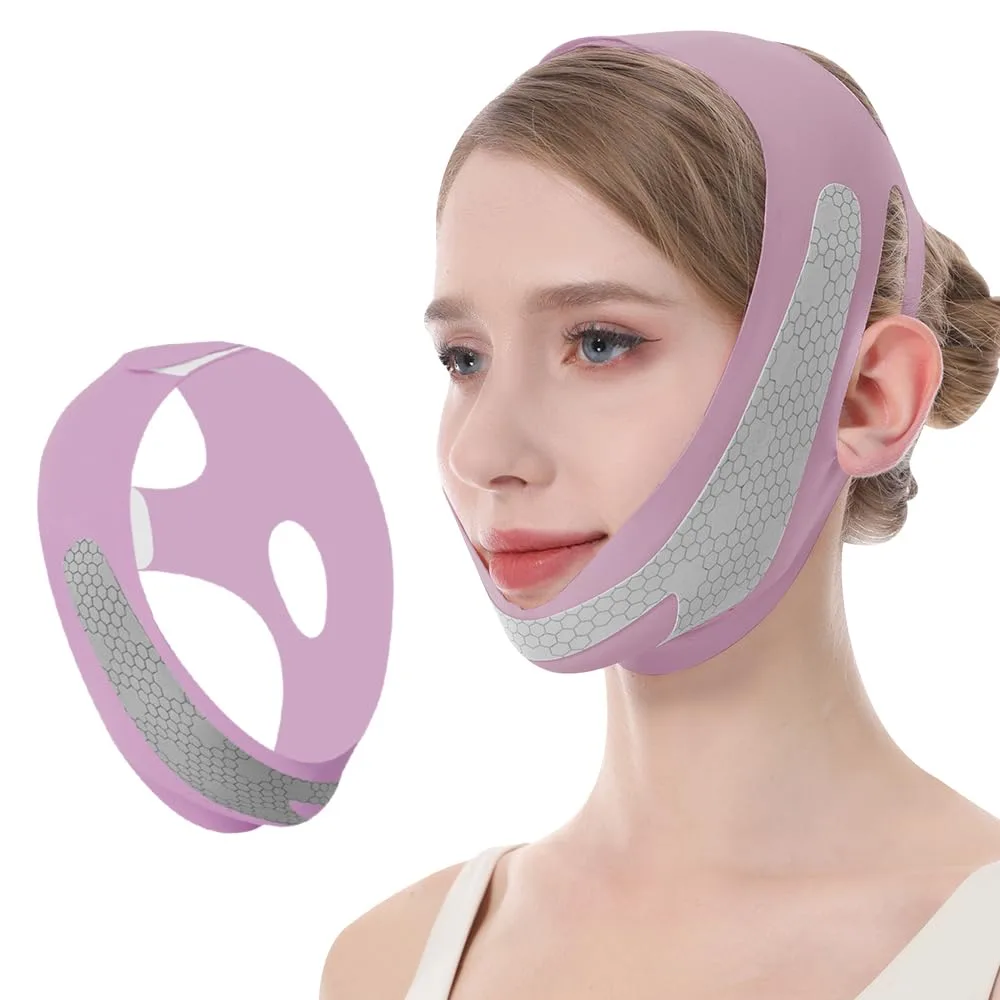 Graphene V Line Lifting Mask, Face Lifting Strap for Sleeping Purple