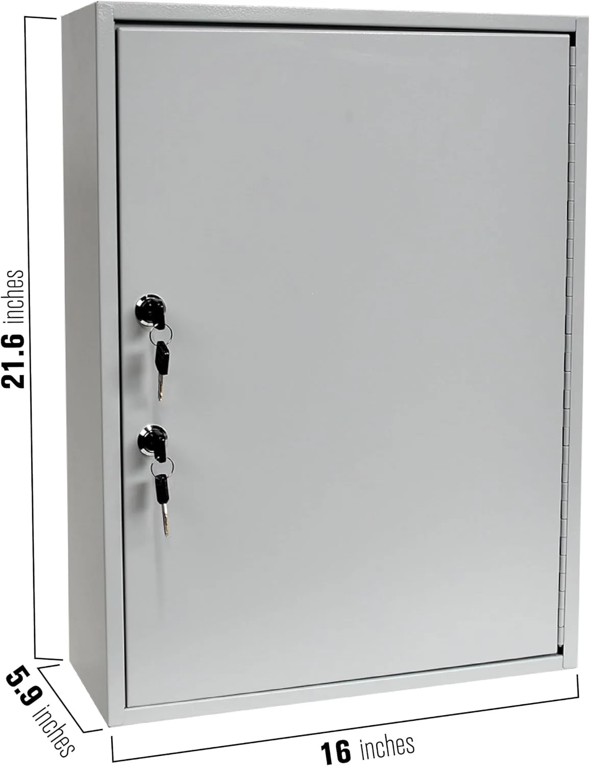 BankSupplies STEELMASTER 320 Key Cabinet - Dual Lock Control Key Box - Welded 22 Gauge Steel Construction - Scratch Resistant - Write-On Key Tags for Easy Identification