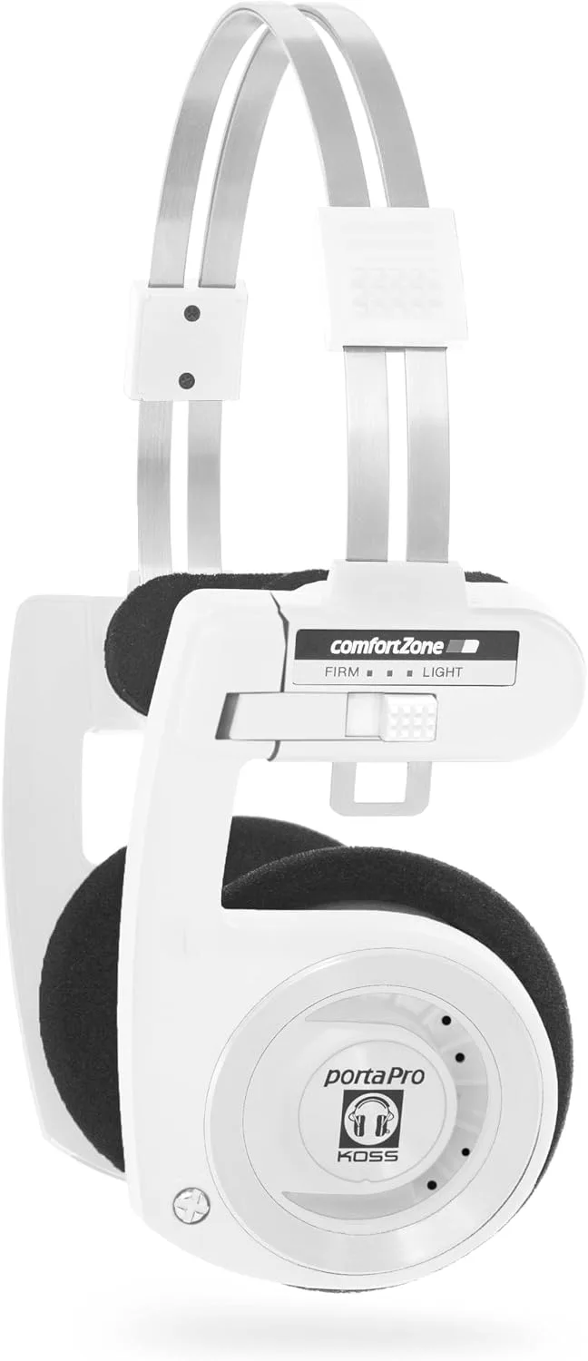 Koss Porta Pro Wireless 2.0 Retro 80s Style On-Ear Headphones, Arctic White