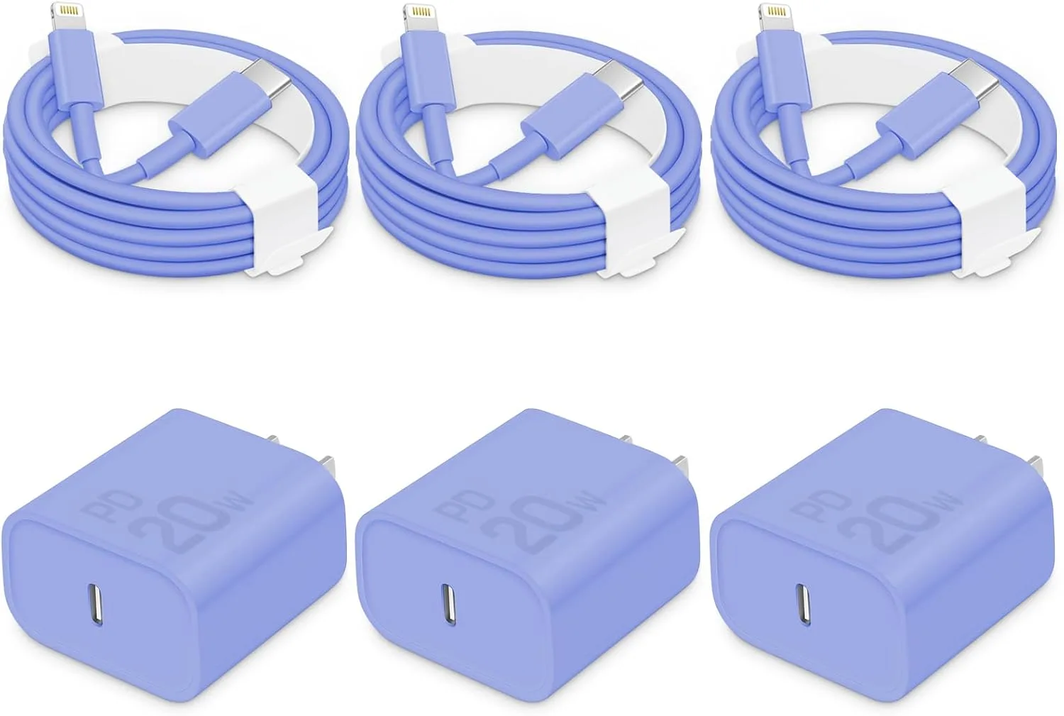 CXX 20W Fast Charger for iPhone 14/13/12 [3-Pack, MFi Certified]