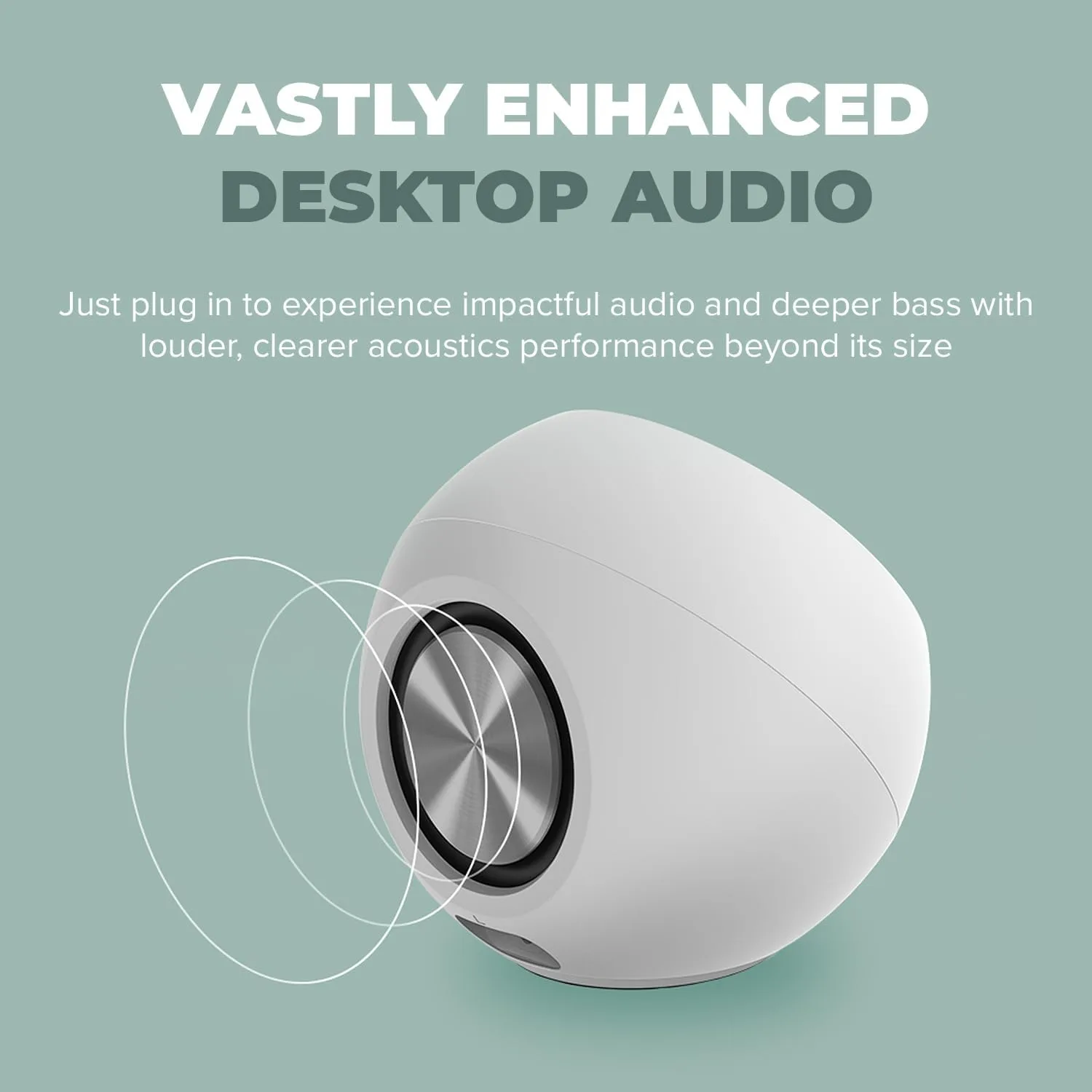Creative Pebble Pro, 2.0 USB-C Desktop Speakers, RGB, Black