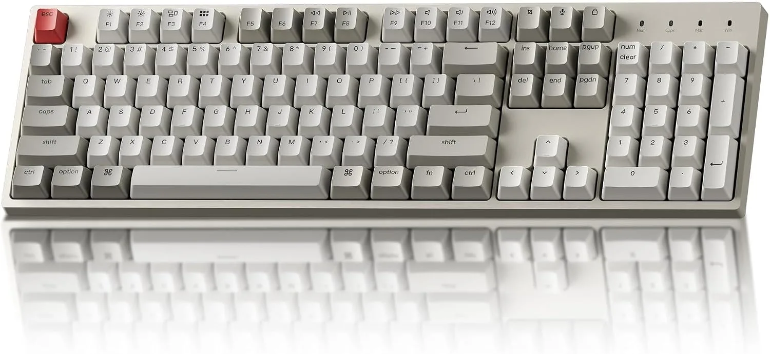 Keychron C2 Full Size Wired Mechanical Keyboard, Brown Switch, Retro