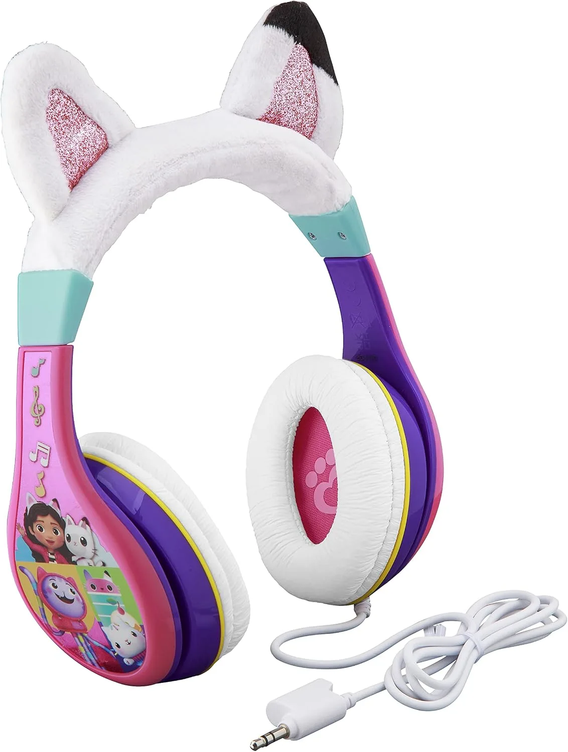 Gabbys Dollhouse Kids Headphones with 3.5mm Jack, Wired Headphones