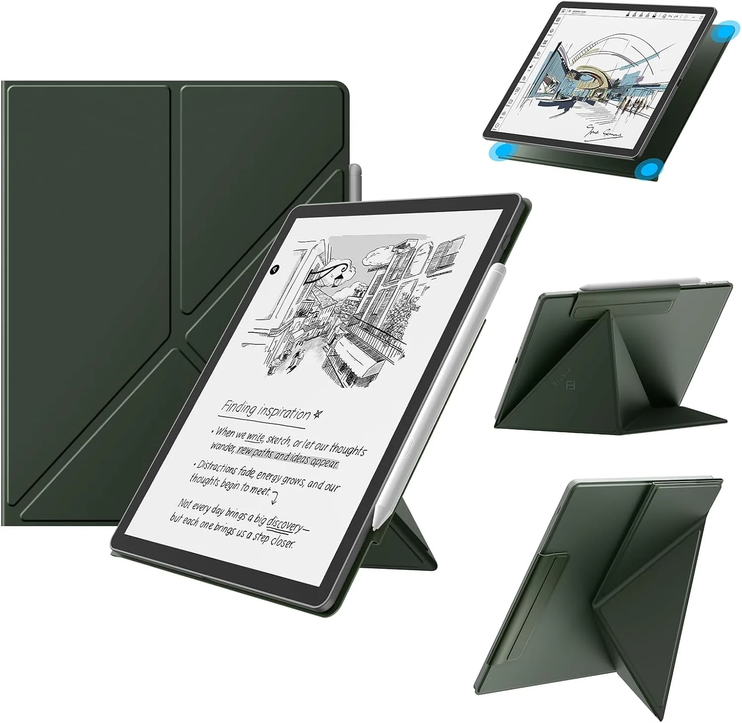 Fintie Magnetic Case for 11" Kindle Scribe 3rd Gen 2025 & Colorsoft, Green