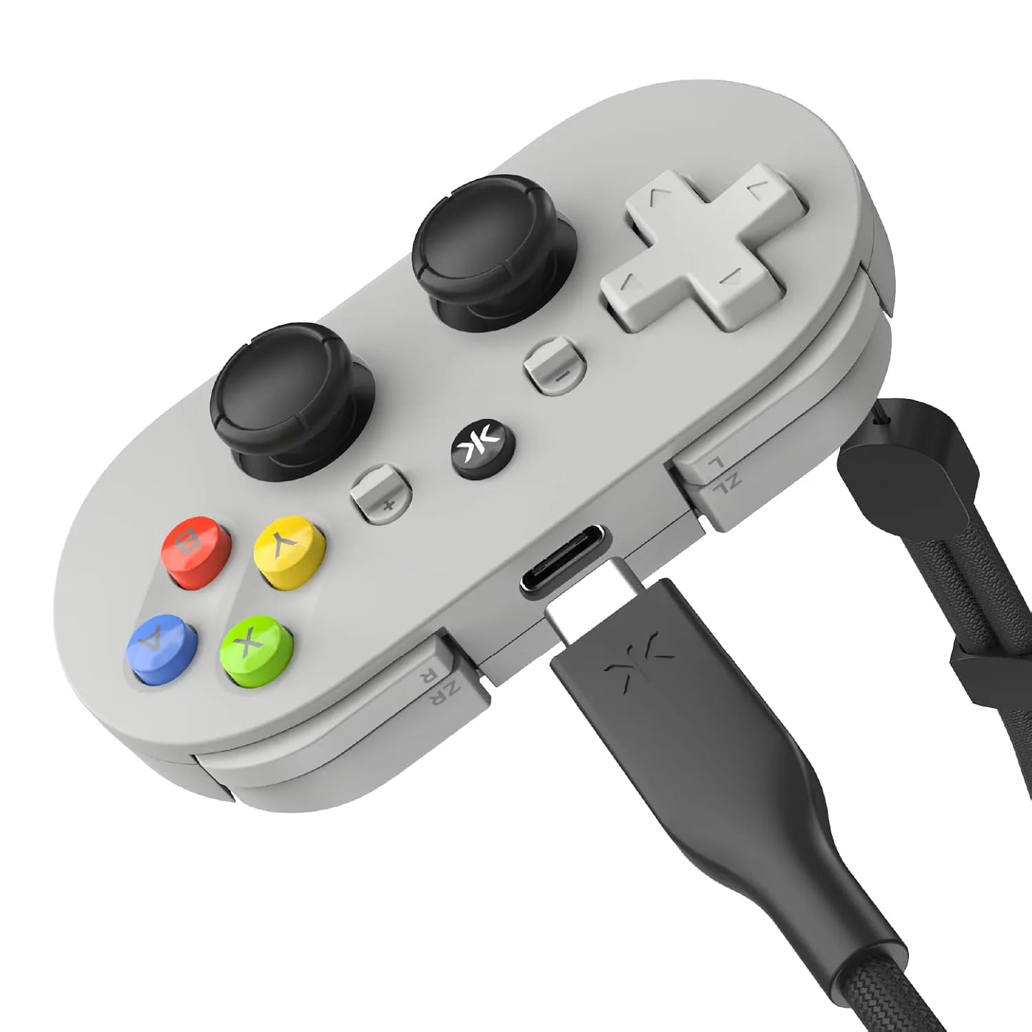 CRKD ATOM+ Wireless Mini Controller - Compatible with Nintendo Switch 2, Switch OLED, iOS, Android, PC & Smart TV - Pal Grey Edition