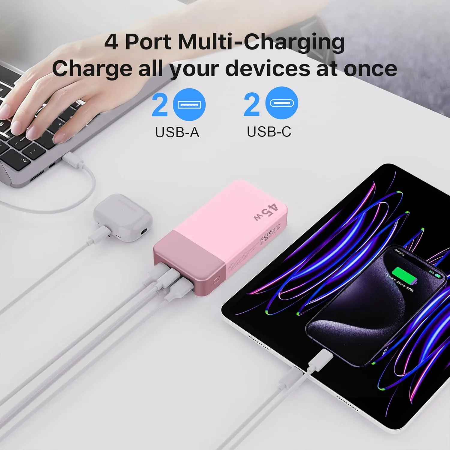 NOBIS Portable Charger,20000mAh Power Bank, 45W Fast Charging