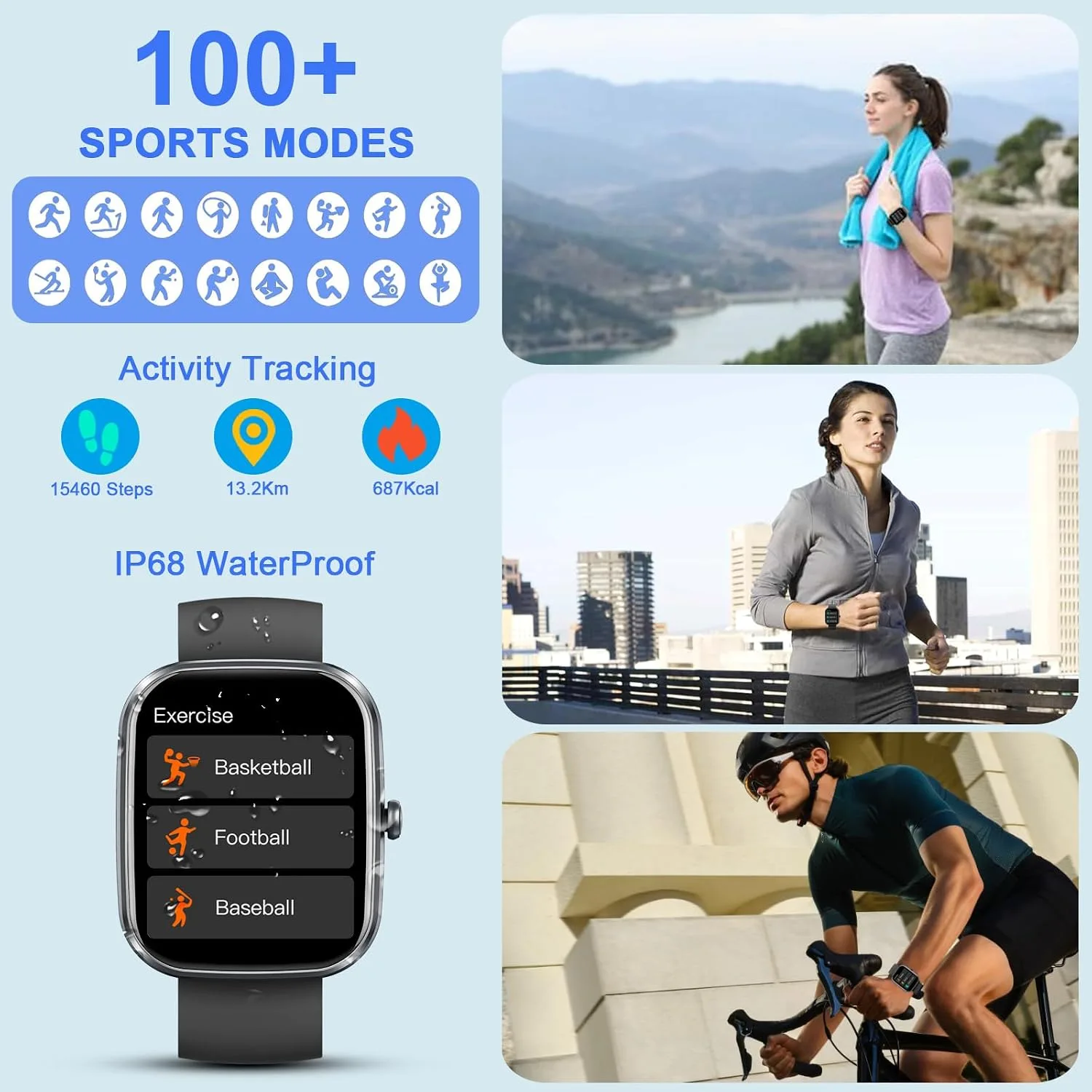Smart Watch, 1.91" Smartwatch for Men Women (Answer/Make Call)