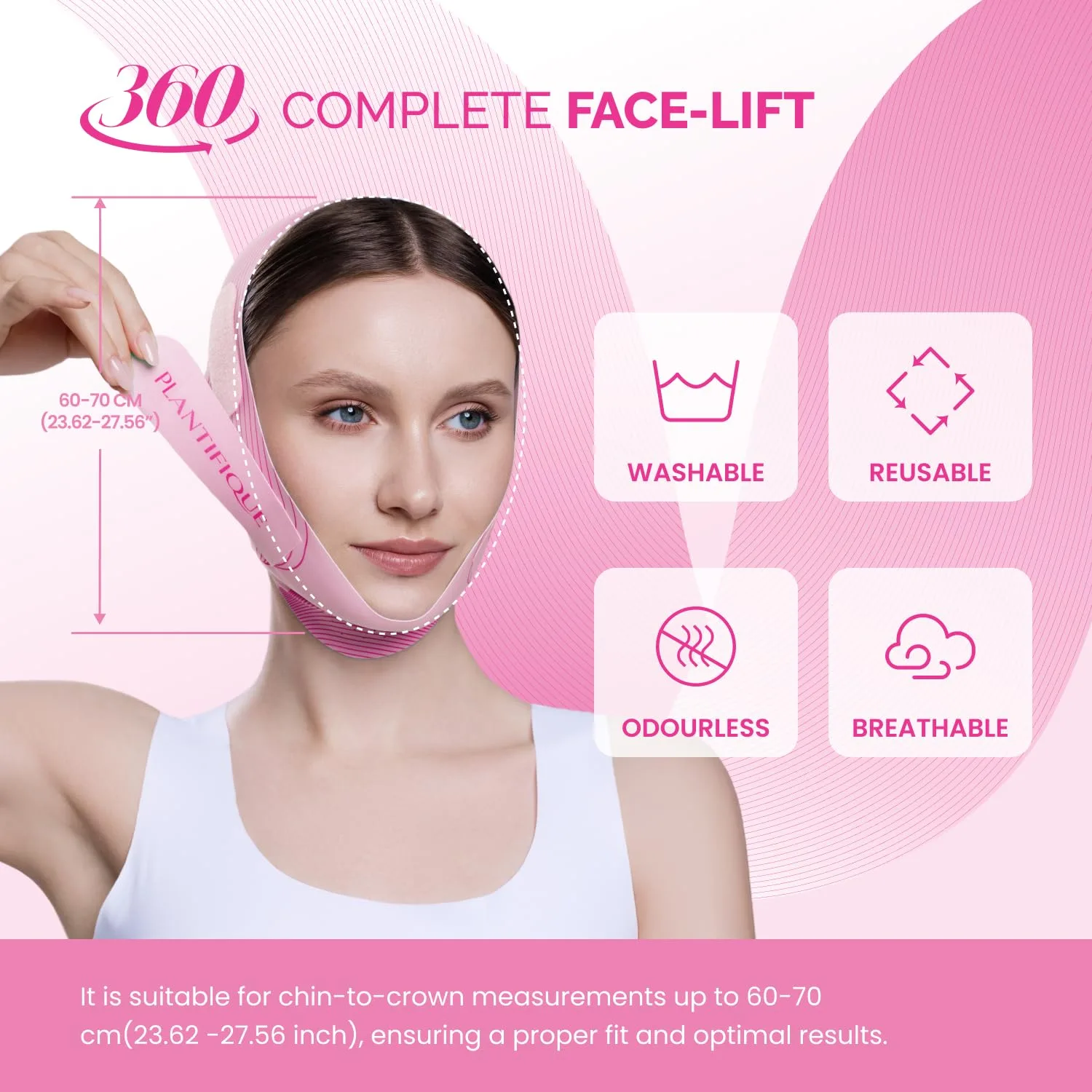 PLANTIFIQUE Chin Strap for Sleeping - Reusable & Adjustable