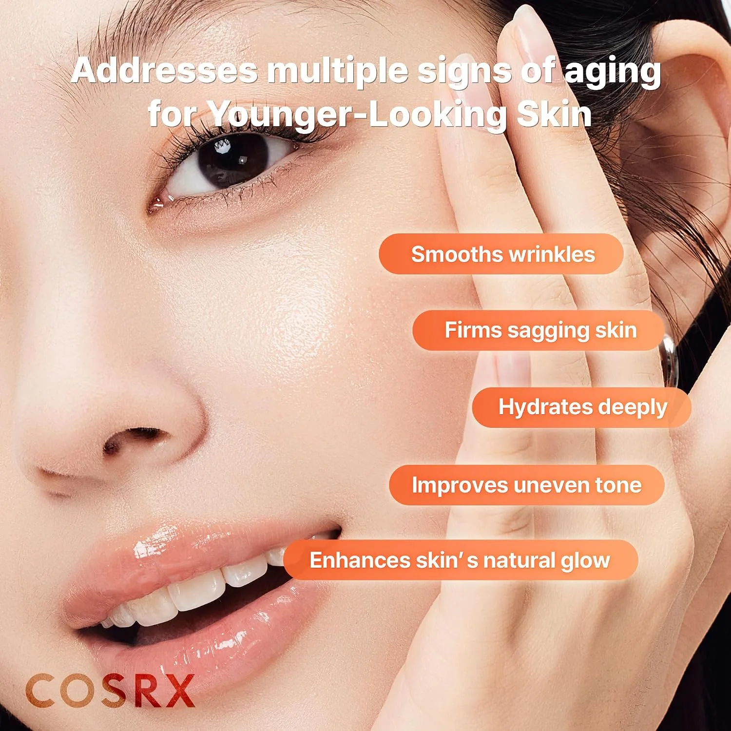 COSRX 5 PDRN Hyaluronic Hydrogel Face Mask, Glass Skin Glow, 34g x 3EA