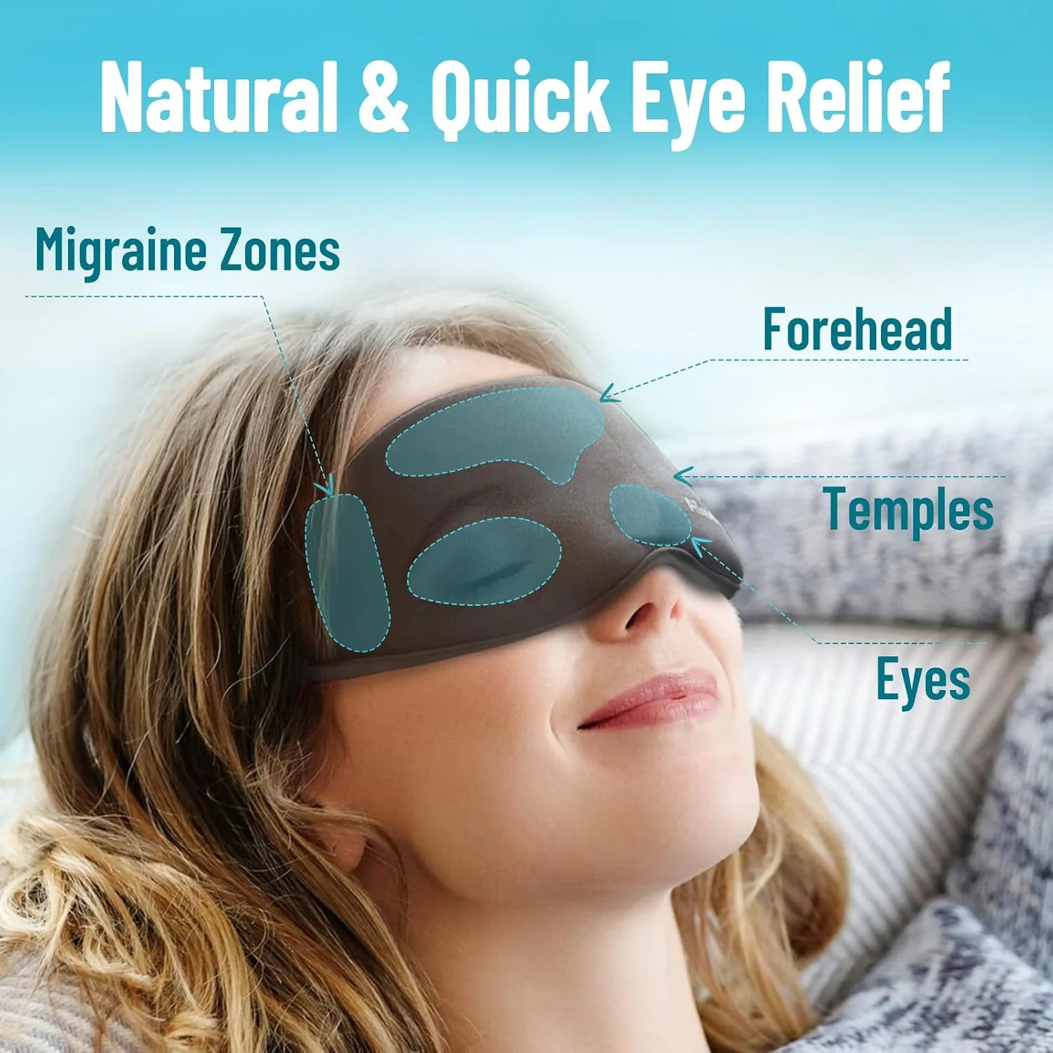 Cooling Eye Mask for Puffy Eyes, Ice Eye Pack After Surgery Relief - Reuable Cold Compress for Dry Eye - Comfortable Perfect Fit Gel Sleep Mask (Black of 3D)