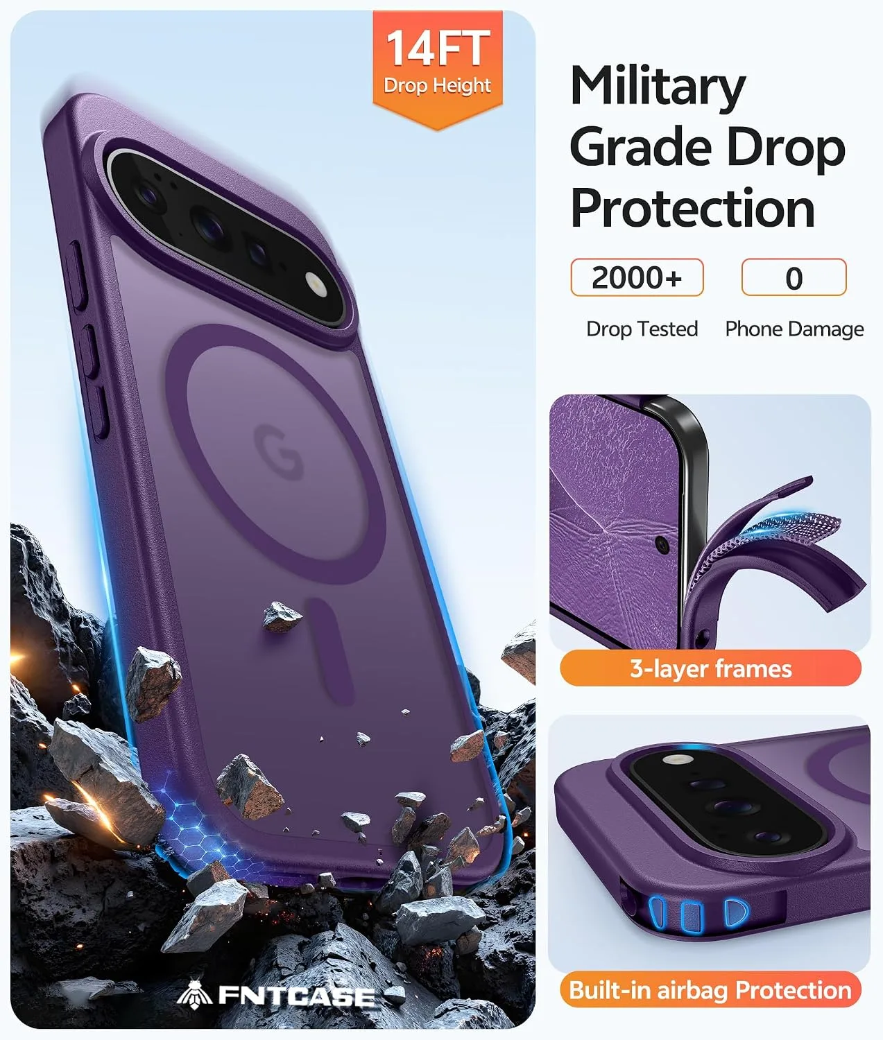 FNTCASE for Google Pixel 11 Pro XL Case, Fit for Magsafe, Screen Protector