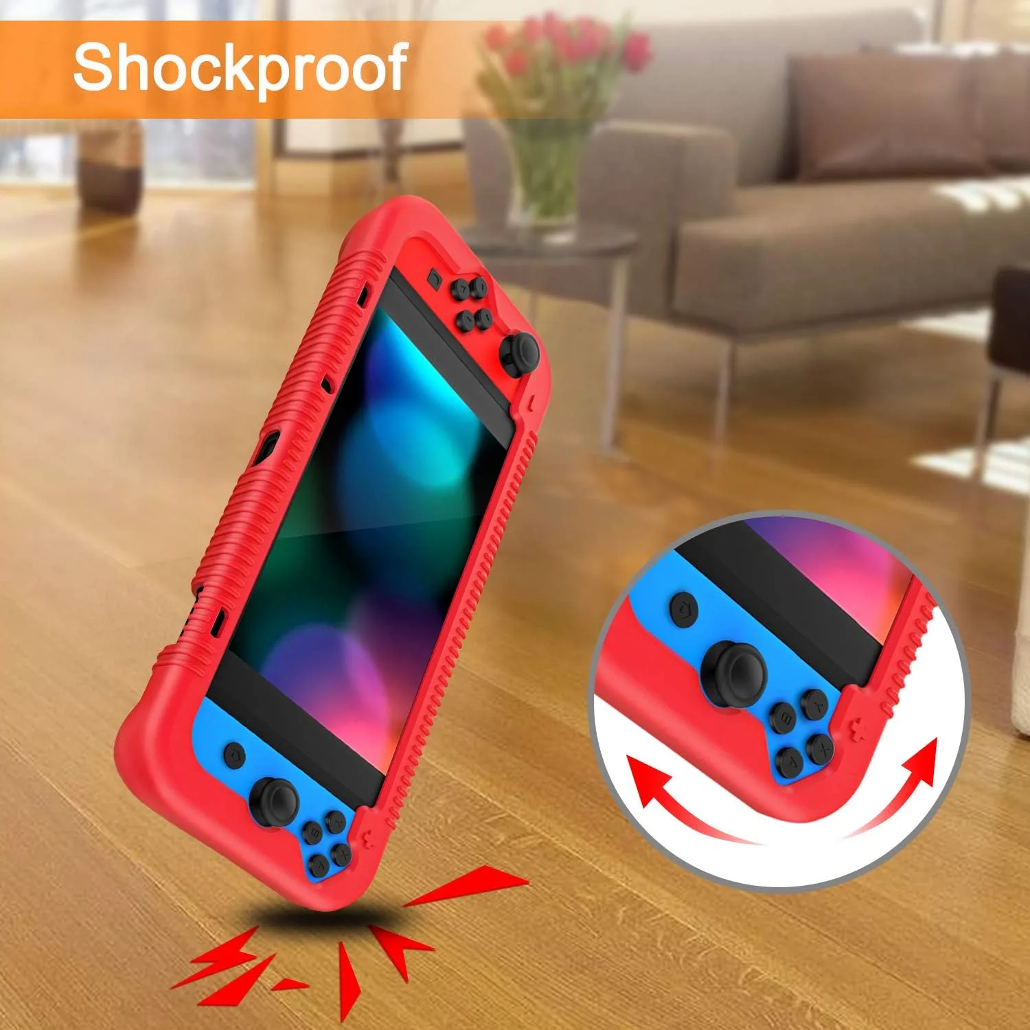 FINTIE Soft Silicone Protective Case Compatible with Nintendo Switch 2017