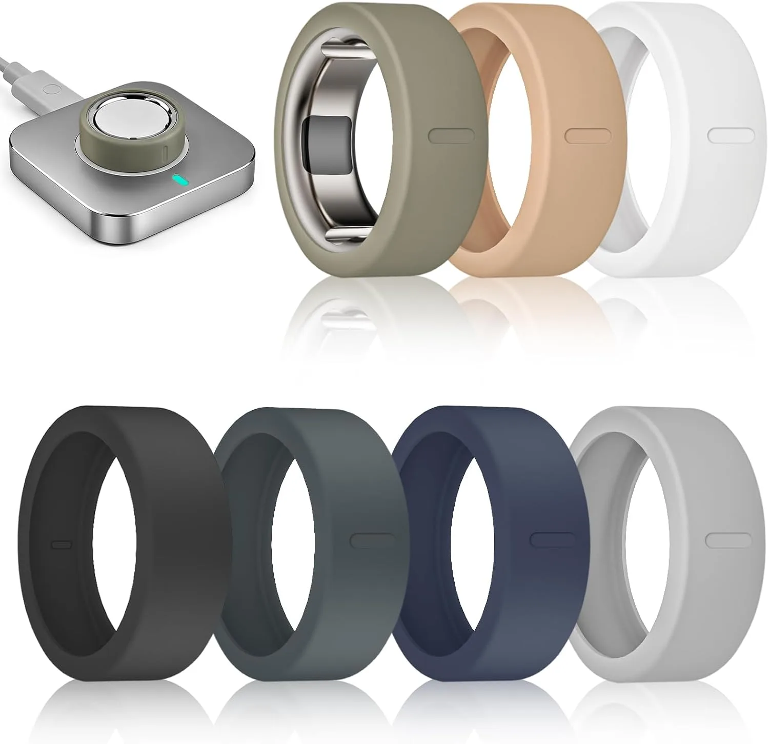 7 Pack Ring Cover Compatible with Oura Ring Gen 4/4 Ceramic/Oura Gen 3