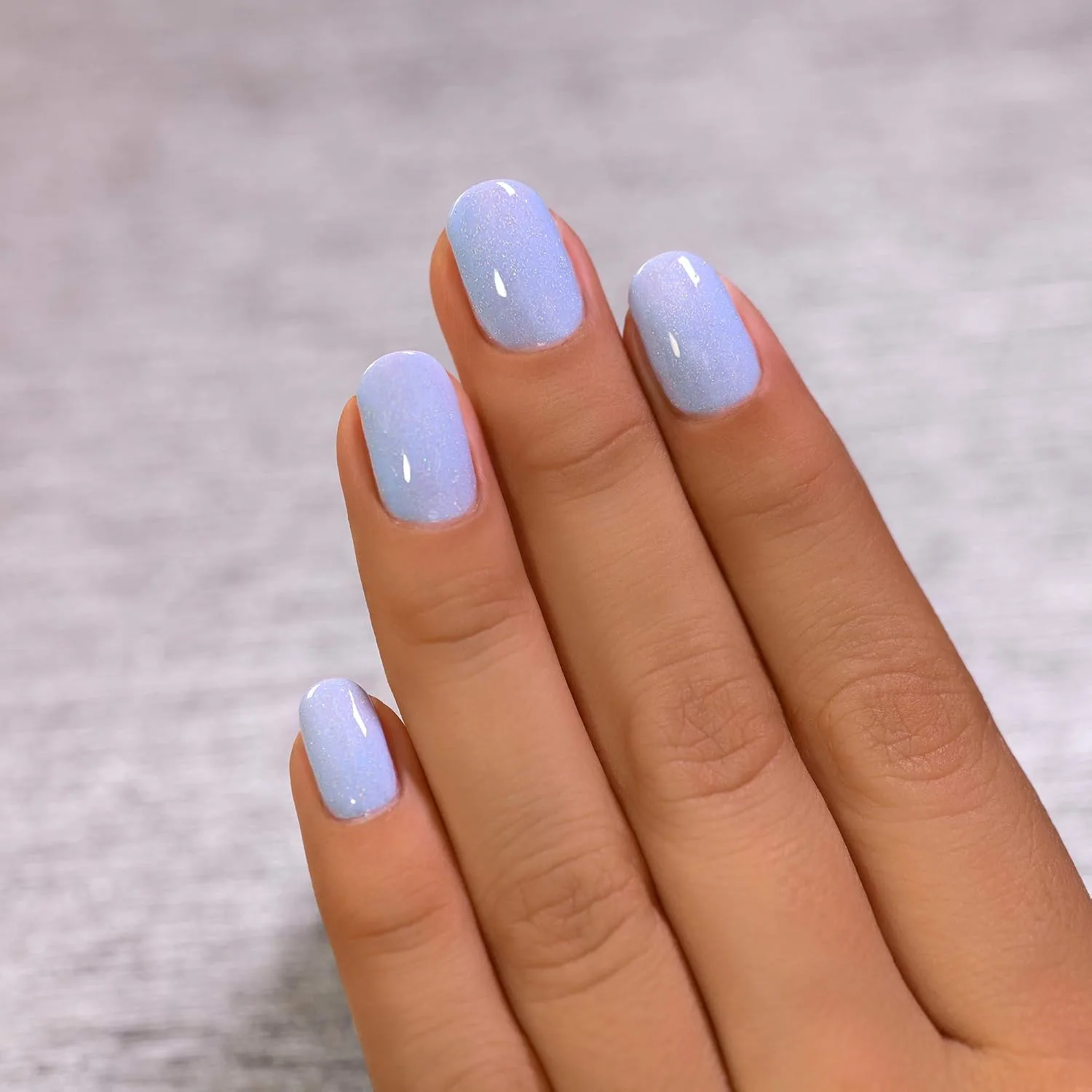 ILNP Carried Away - Creamy Periwinkle Blue Holographic Jelly Nail Polish