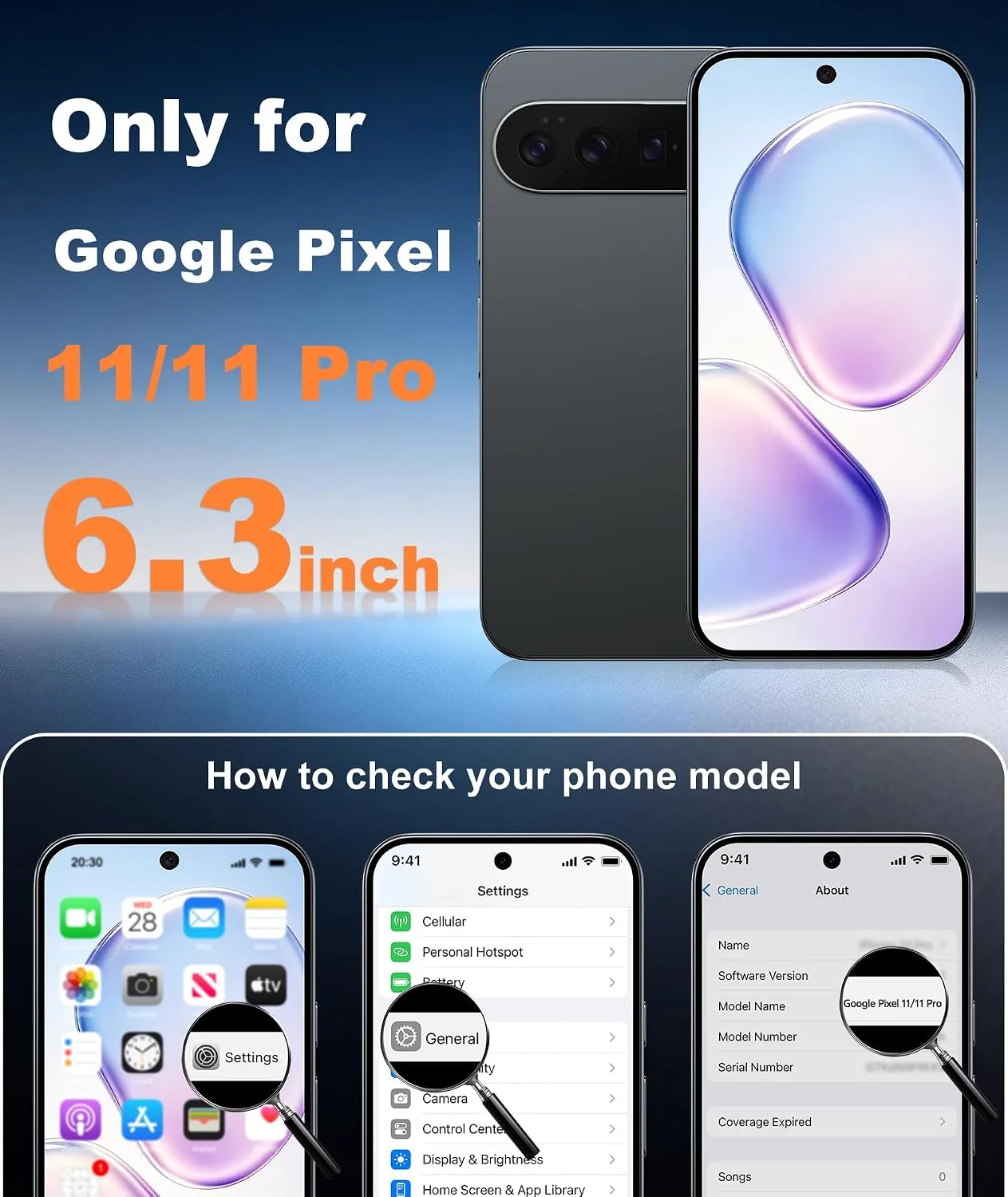 FNTCASE for Google Piexl 11 / 11 Pro Case Fit for MagSafe Blue