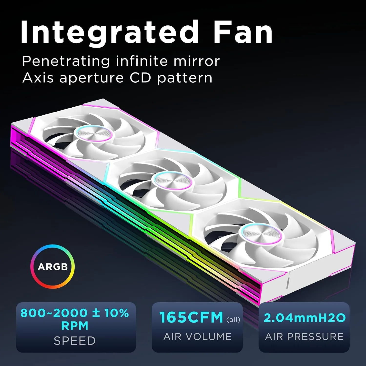 Chill Arc 360mm AIO CPU Cooler, 6.67" 2K AMOLED Screen-WH