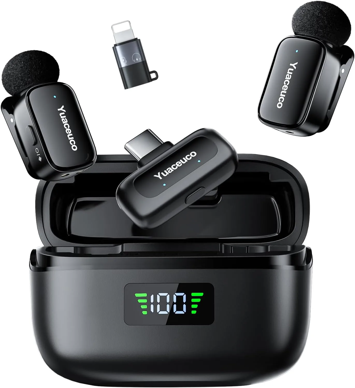 Mini Wireless Microphone for iPhone Android Tablets