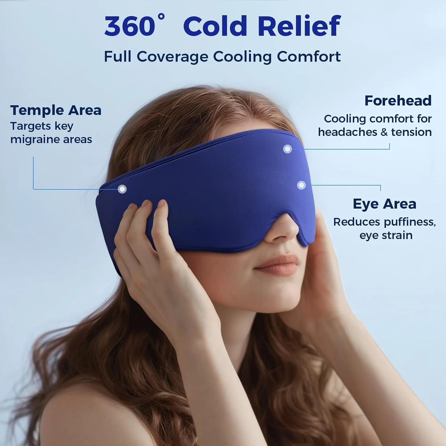 2 Pack Cooling Gel Eye Mask for Puffy Eyes, Migraine Relief, FSA Eligible