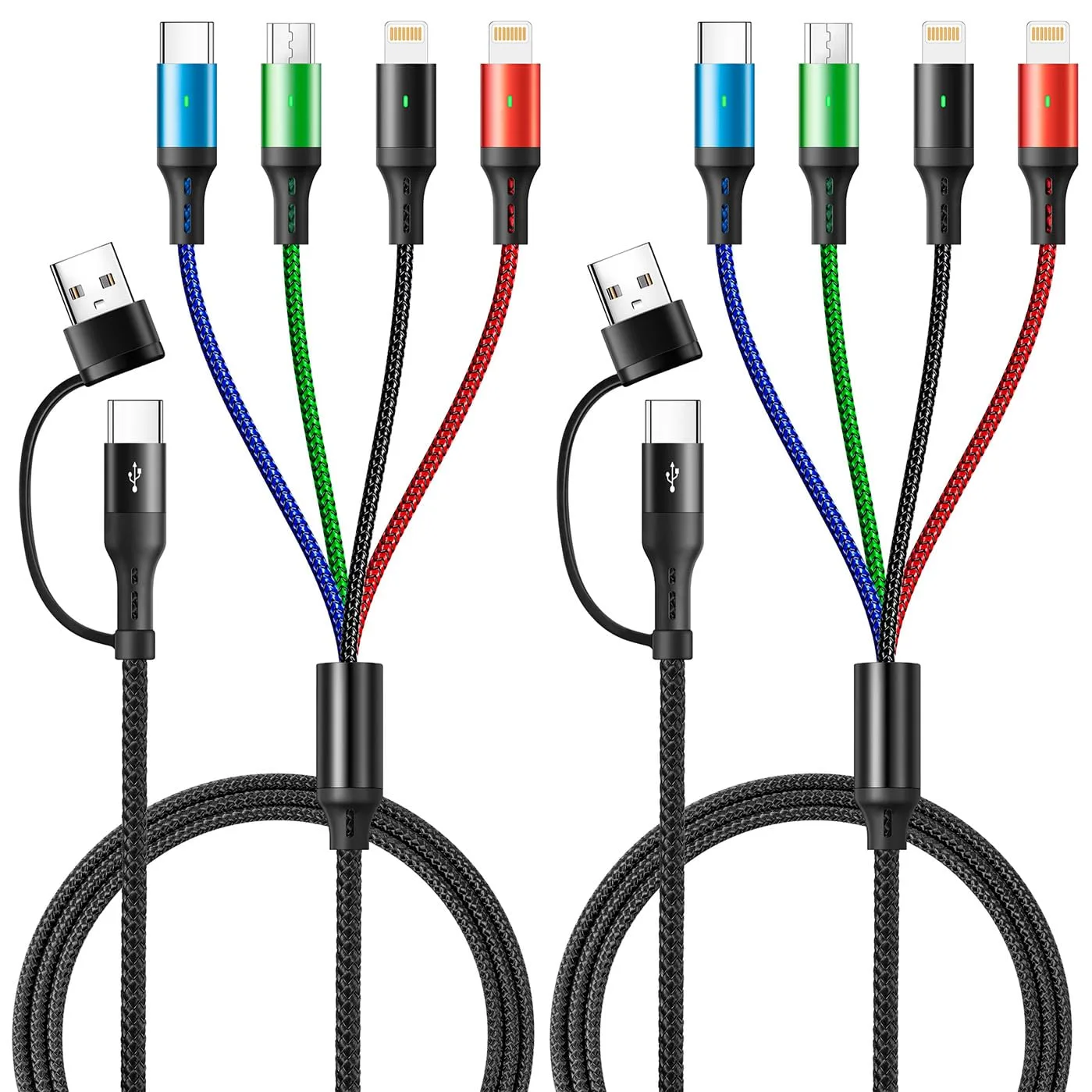 Multi Charging Cable 4 in 1 USB C Multiple Fast Charger Cable 4ft