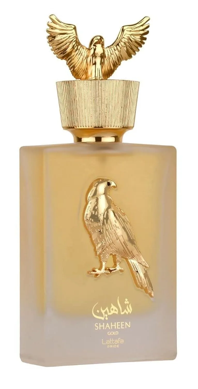 Lattafa Pride Shaheen Gold for Unisex Eau de Parfum Spray, 3.4 Ounce / 100 Ml