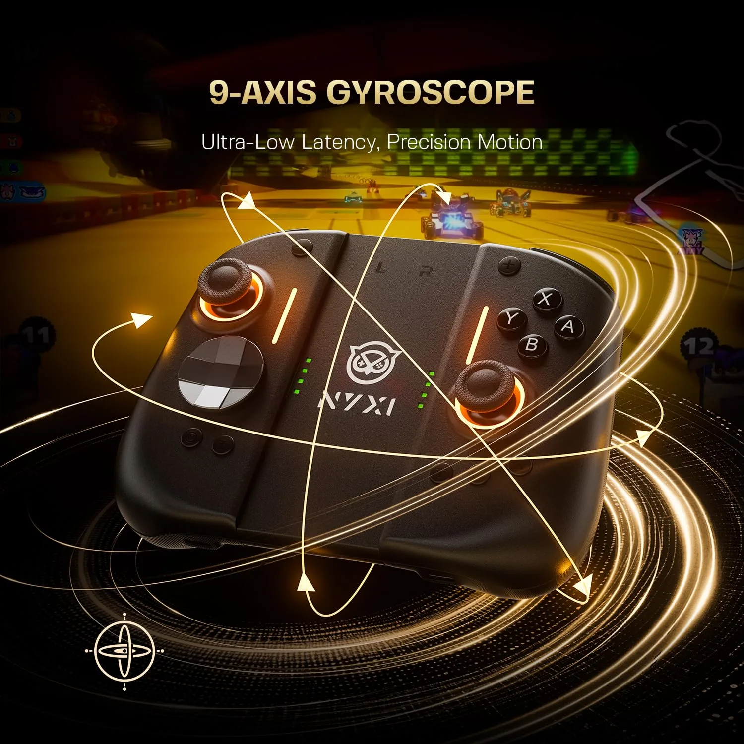 NYXI Hyperion 3 Switch 2 Controller–World's First Third-Party Wireless Controller for Switch 2, 9-Axis Gyro, Hall Effect Joystick, Full Mechanical Buttons, Dual Back Buttons & Adjustable Vibration