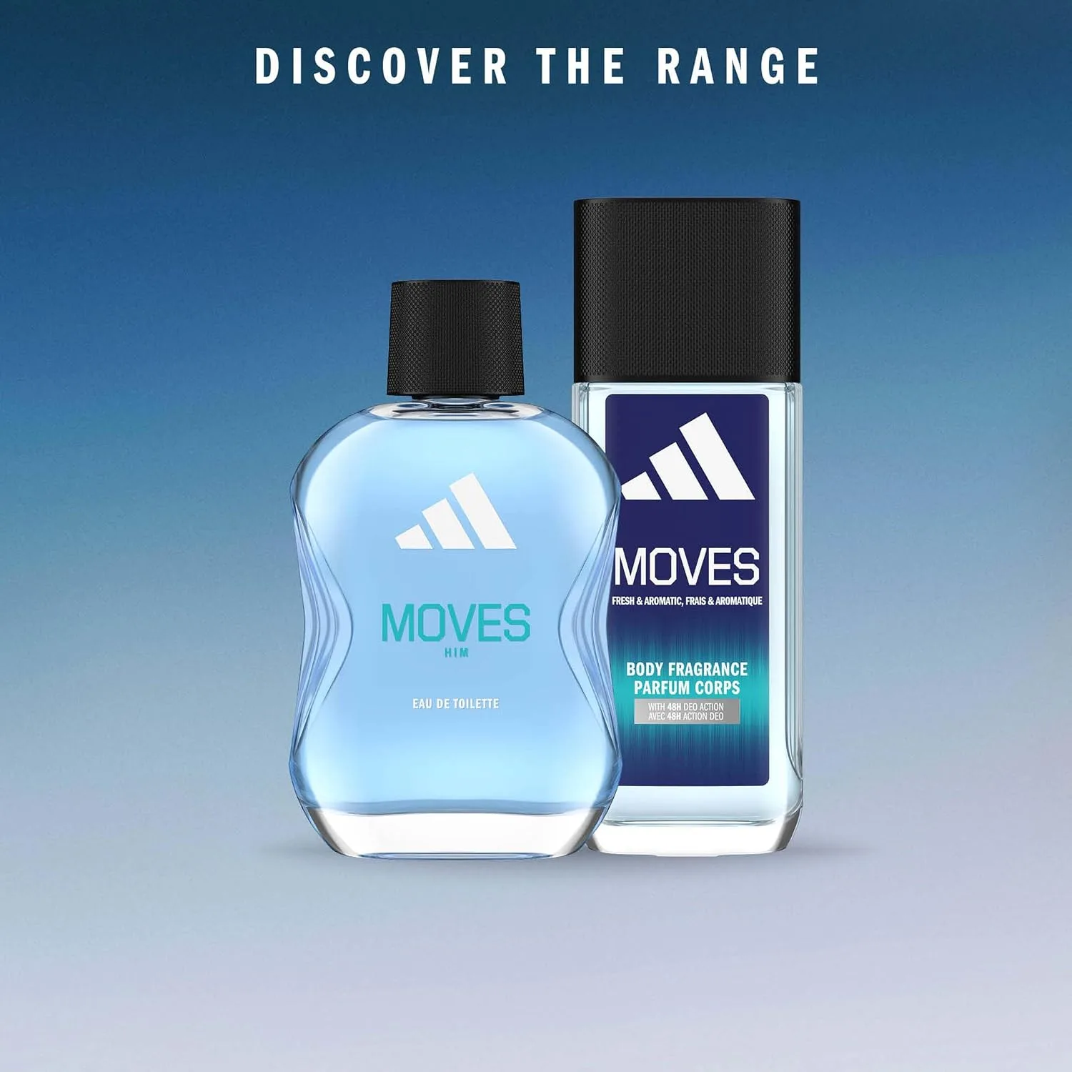 adidas Moves for Him Giftset including Eau de Toilette (50ml, 1.6fl oz.) and Body Fragrance (75ml, 2.5fl oz), Notes of Green Apple, Cedarwood, Musk, Men's Fragrance, Long Lasting, Sporty Fragrance
