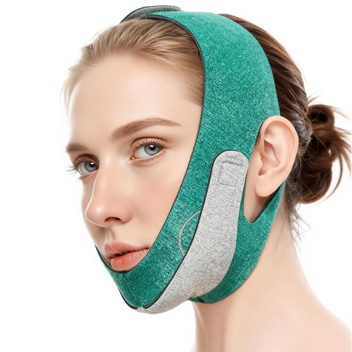 Graphene V Line Lifting Mask, Skin-Friendly & Breathable Double Chin Reducer, Adjustable Chin Strap for Sleeping with Highly Elastic Fabric, Chin Lifting Mask for Women Man