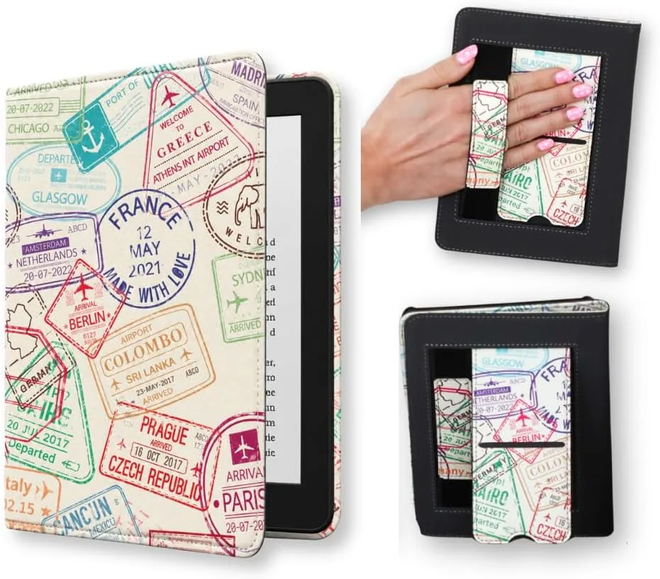 Lash Next Door Airplane Mode Kindle 12th Gen & Colorsoft Case Strap & Stand