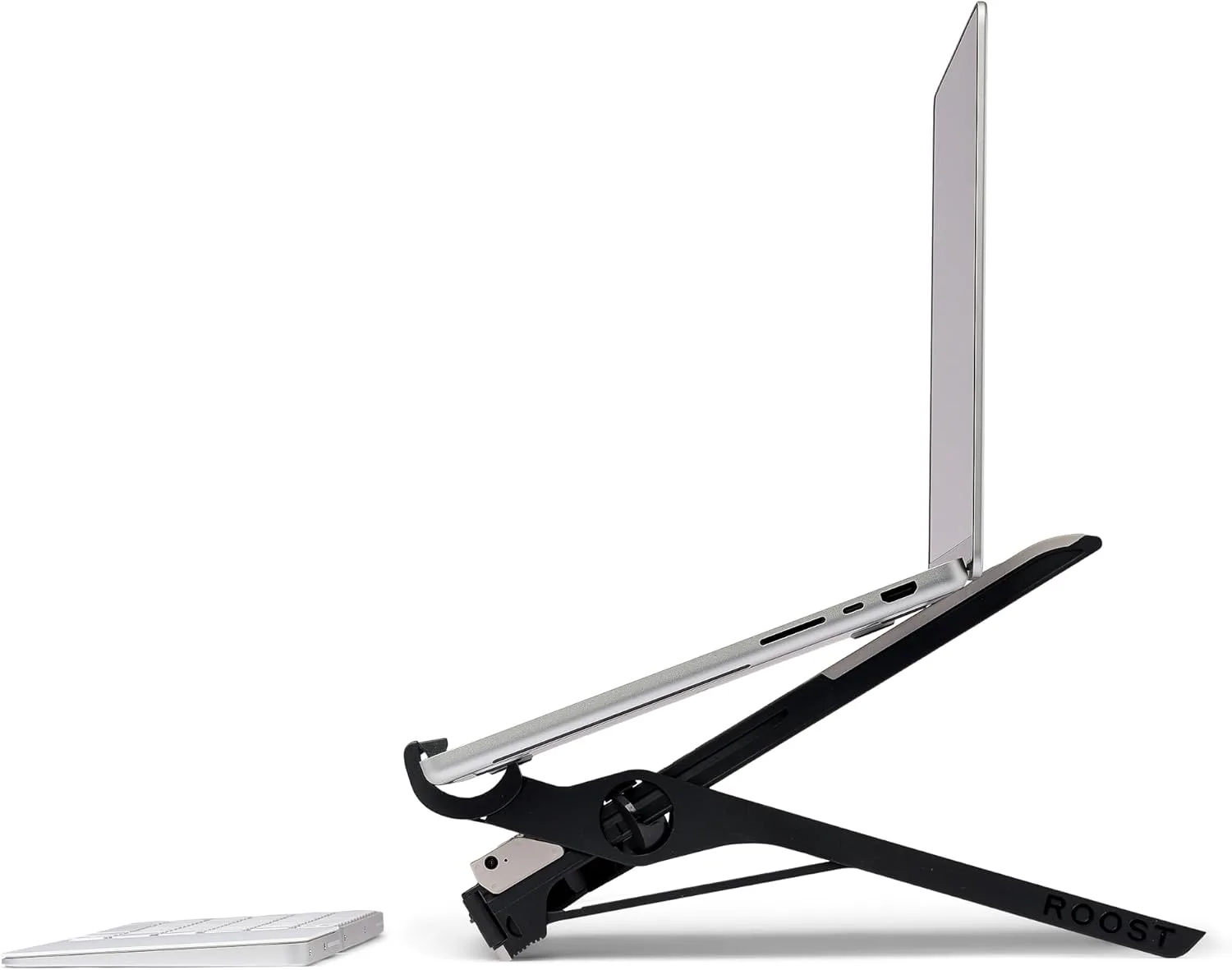 Roost V3 Plus - Ultra Portable and Adjustable Laptop Stand - Quick-Release Height Adjustment, 5 to 14 inch Screen Lift, Patented Rigid Folding Structure and Self-Adjustings Laptop Grips | Onyx Color