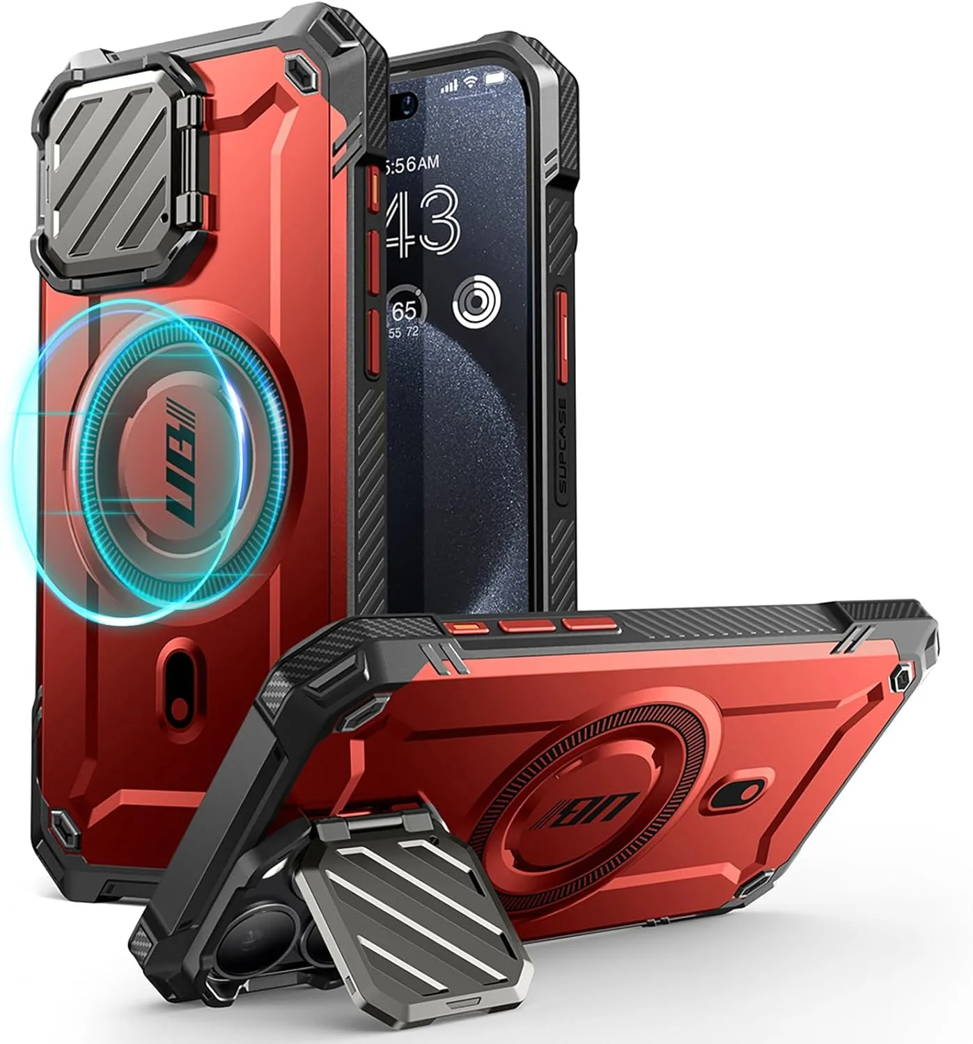 SUPCASE for iPhone 15 Pro Max Case (6.7 inch) with Camera Cover Stand