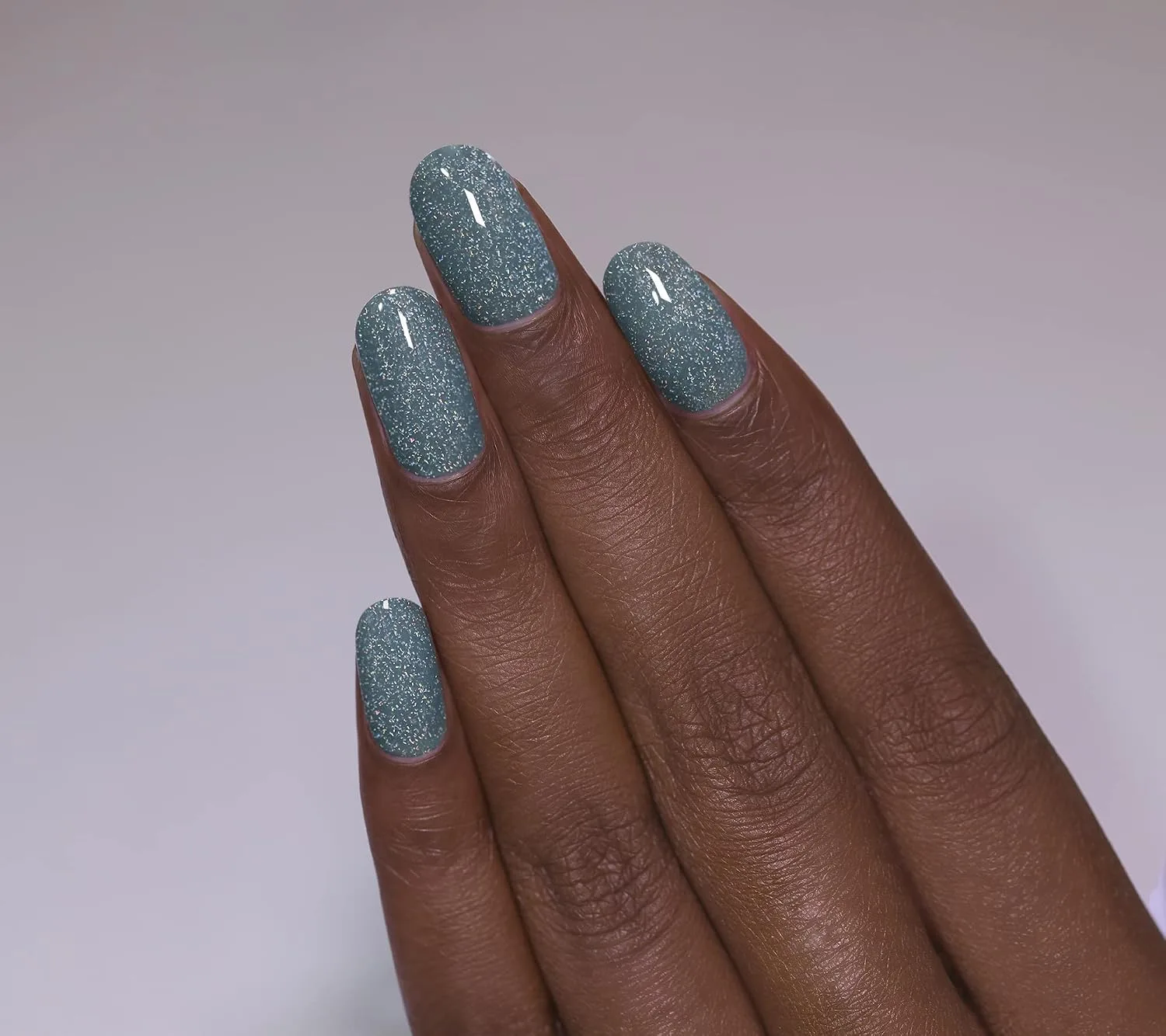 ILNP Aspen - Muted Turquoise Blue Holographic Jelly Nail Polish