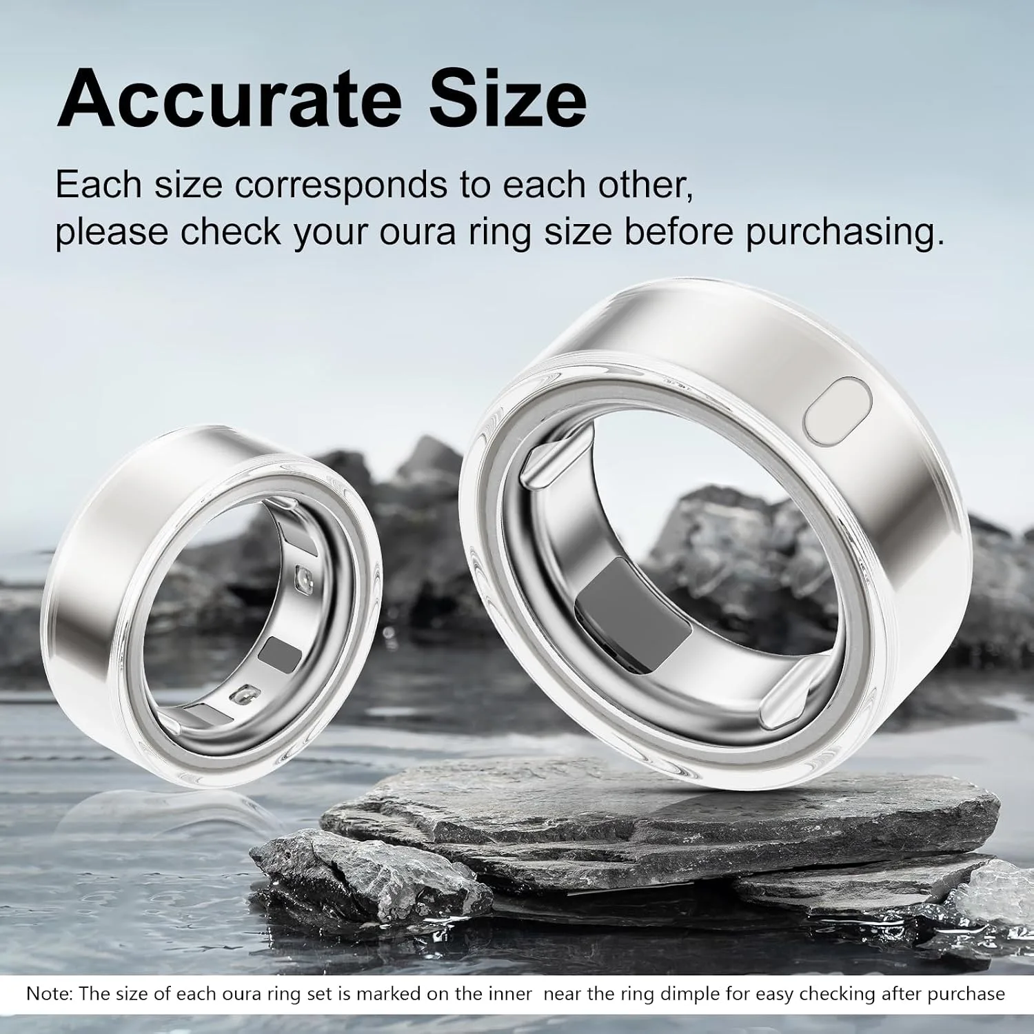 5 Pack Covers Compatible with Oura Ring 4/Oura Ring 3-Size 8