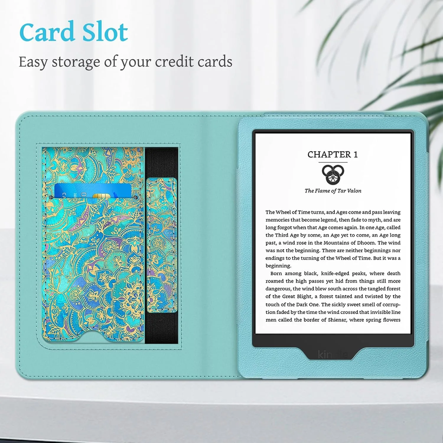 Fintie Stand Case for 6" Kindle 11th Generation 2024/2022, Shades of Blue