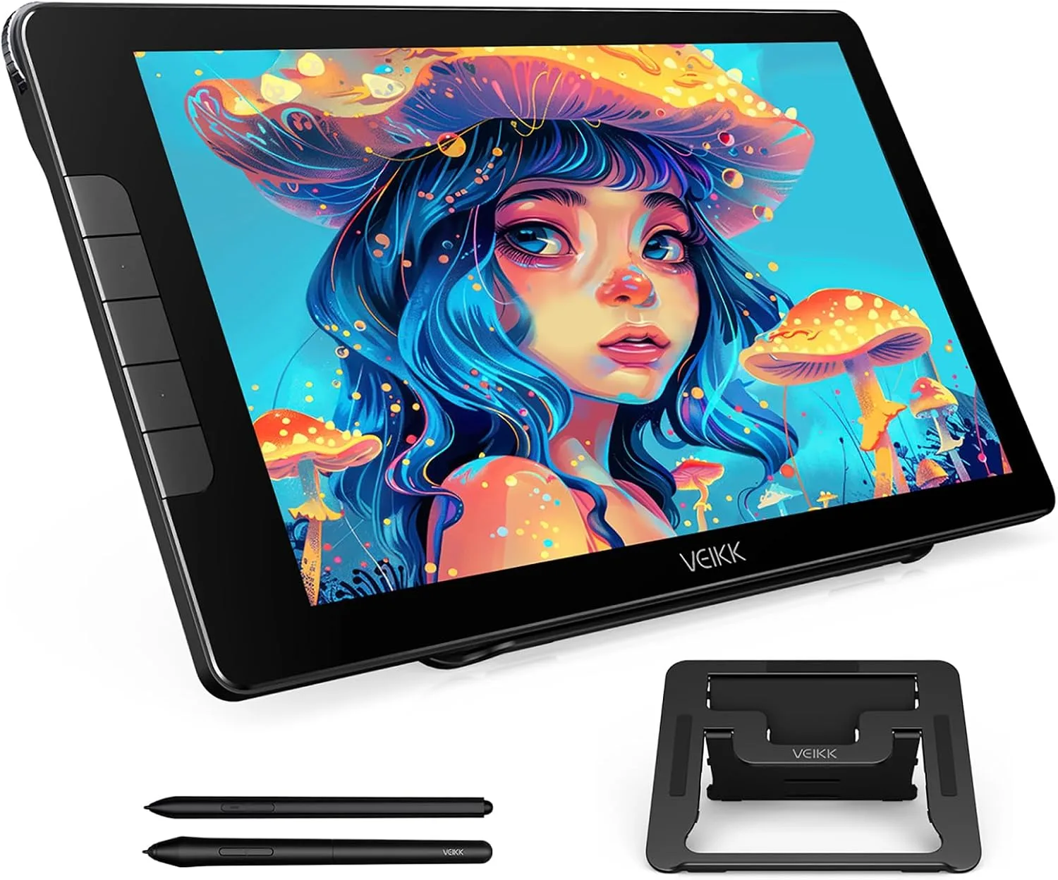 VEIKK Studio 16 Drawing Tablet with Screen,15.6" Pen Display，with 2 Stylus