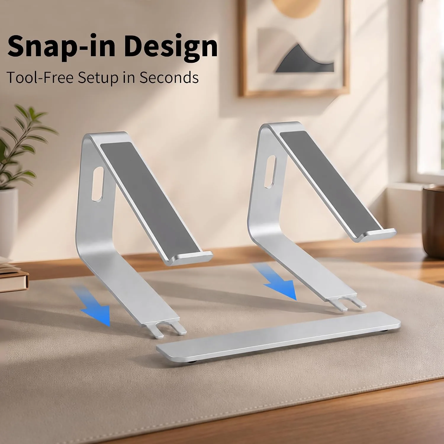Orionstar Ergonomic Laptop Stand, Aluminum Riser, 10-15.6",Silver