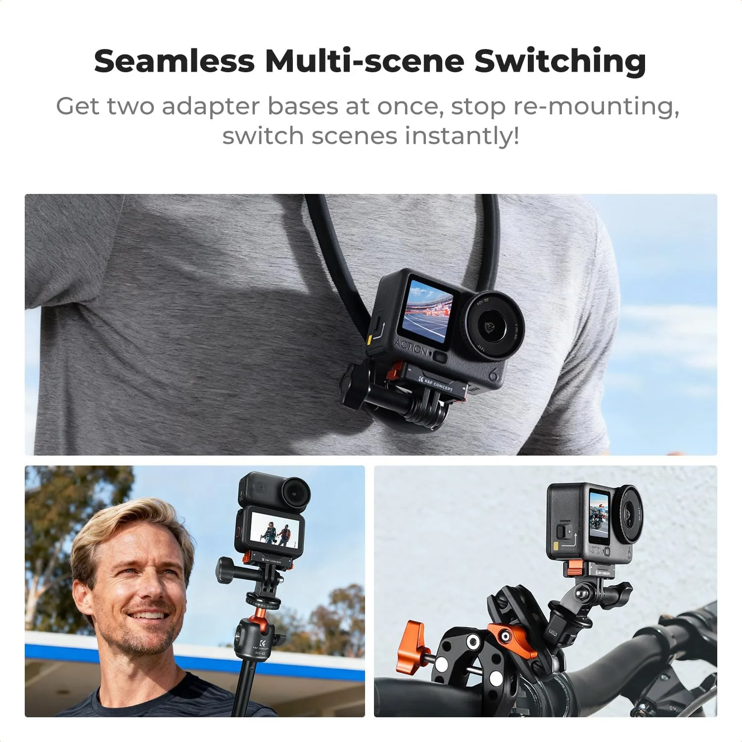 K&F CONCEPT Magnetic Quick Release Adapter Mount for DJI Osmo Action 5 Pro