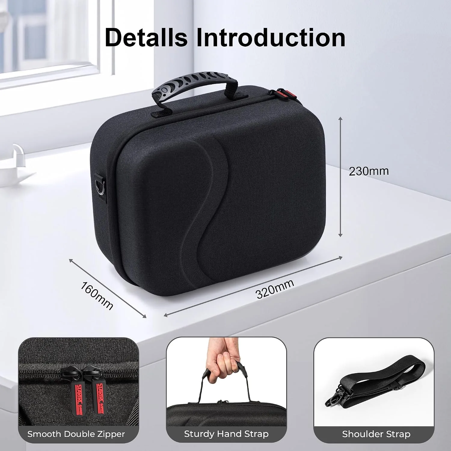 STARTRC GAMES Large Carrying Case for Meta Quest 3/Quest 3S, Hard Travel Case for BOBOVR S3 Pro/Kiwi Design Battery Head Strap and Other Accessories, Storage Case and Soft Lining for Quest 3S