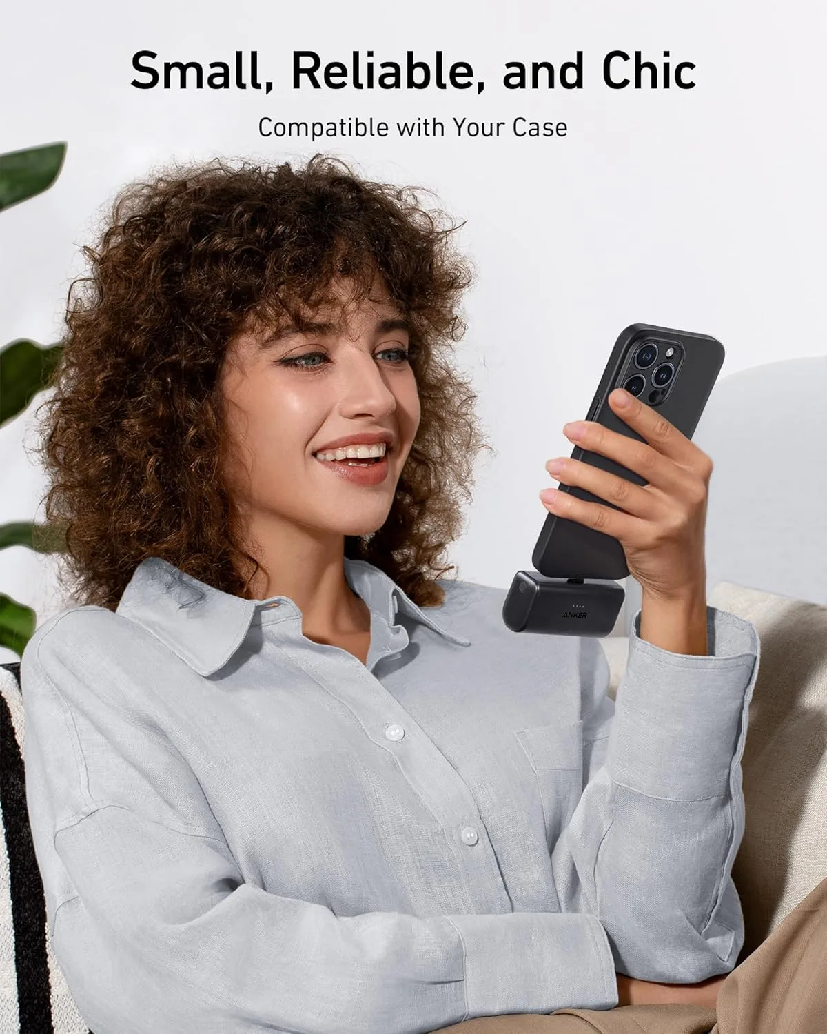 Anker Nano Power Bank,5,000mAh Portable Charger, Built-in USB-C Connector