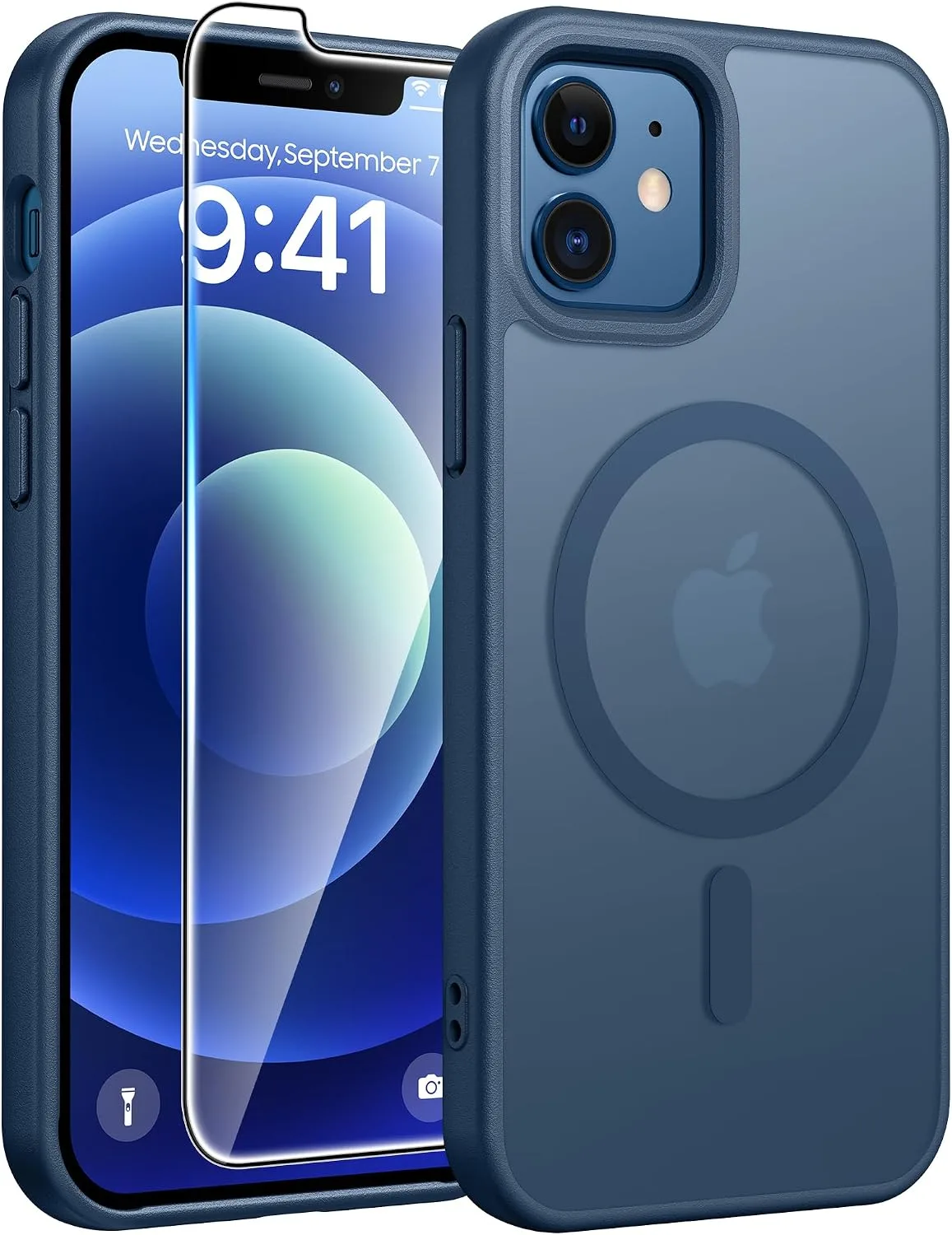 FNTCASE for iPhone 12 / 12 Pro Case, Fit for Magsafe, Blue