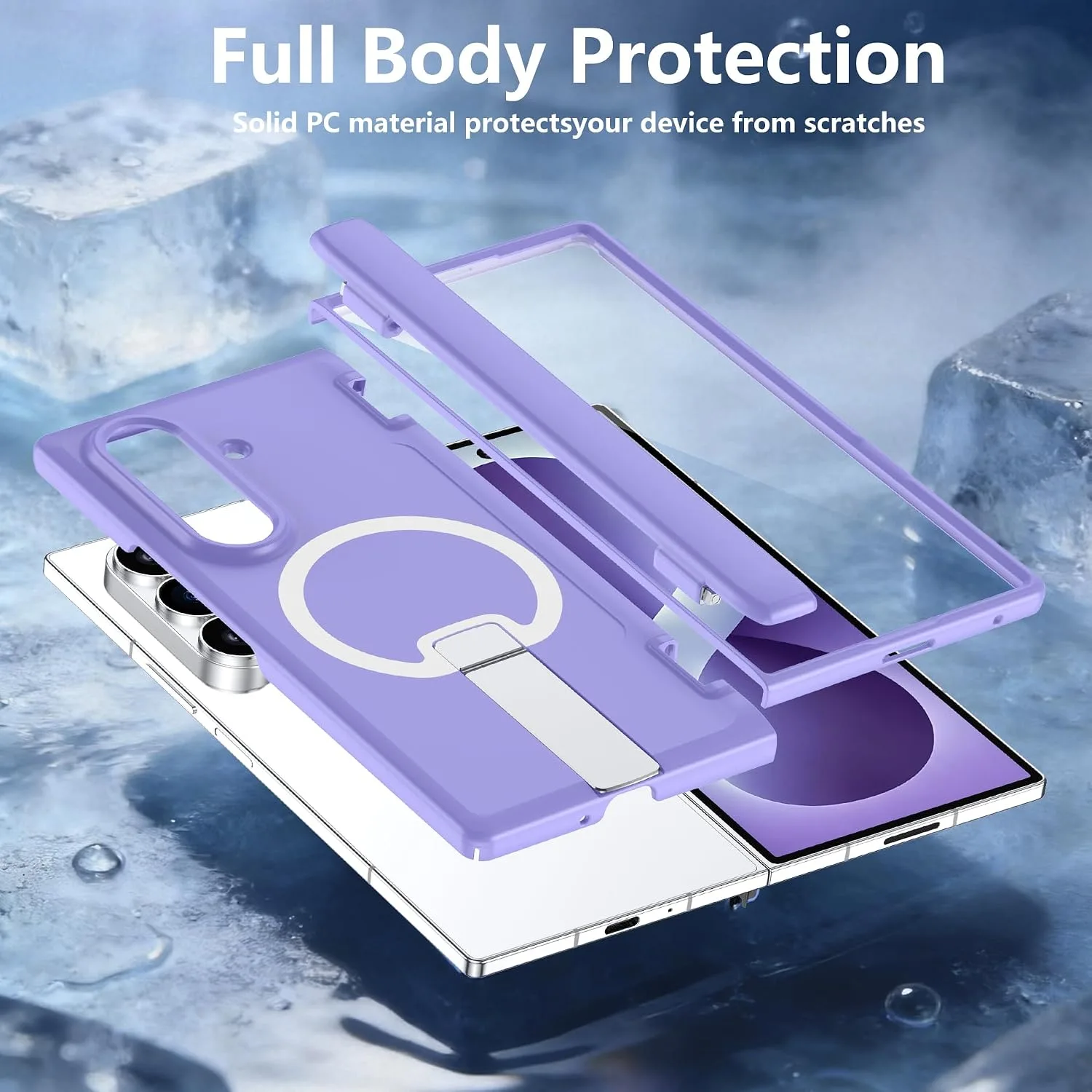 For Samsung Galaxy Z Fold 8 Ultra Case with Kickstand & Screen Protector