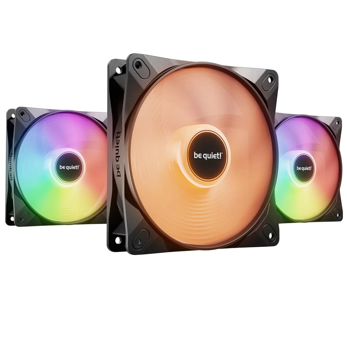 be quiet! Light Wings LX 120mm Black High-Speed ARGB PWM Fan, Triple Pack