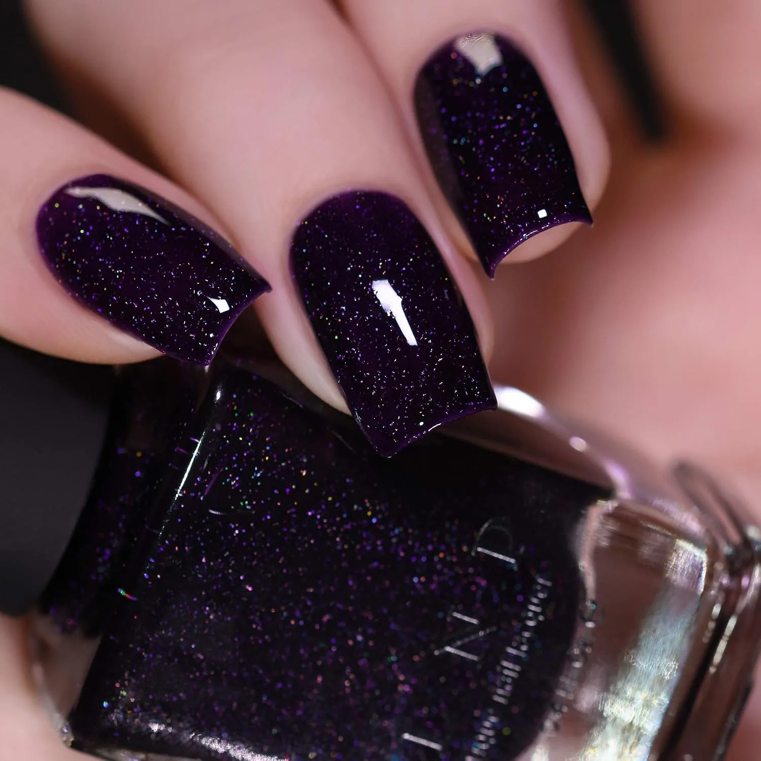 ILNP Annabelle - Striking Blackened Eggplant Purple Holographic Nail Polish