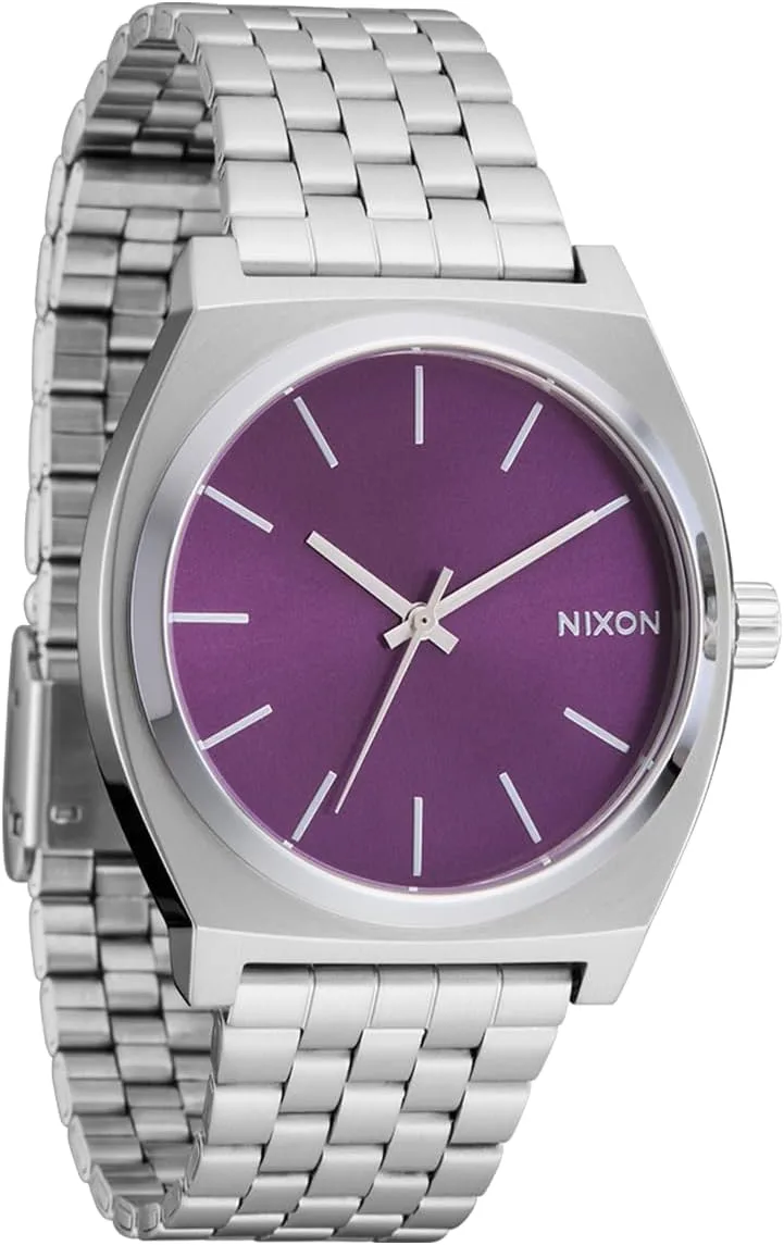 NIXON Time Teller A045 - 100m Water Resistant Men's Analog Fashion Watch (37mm Watch Face, 19.5mm-18mm Stainless Steel Band)